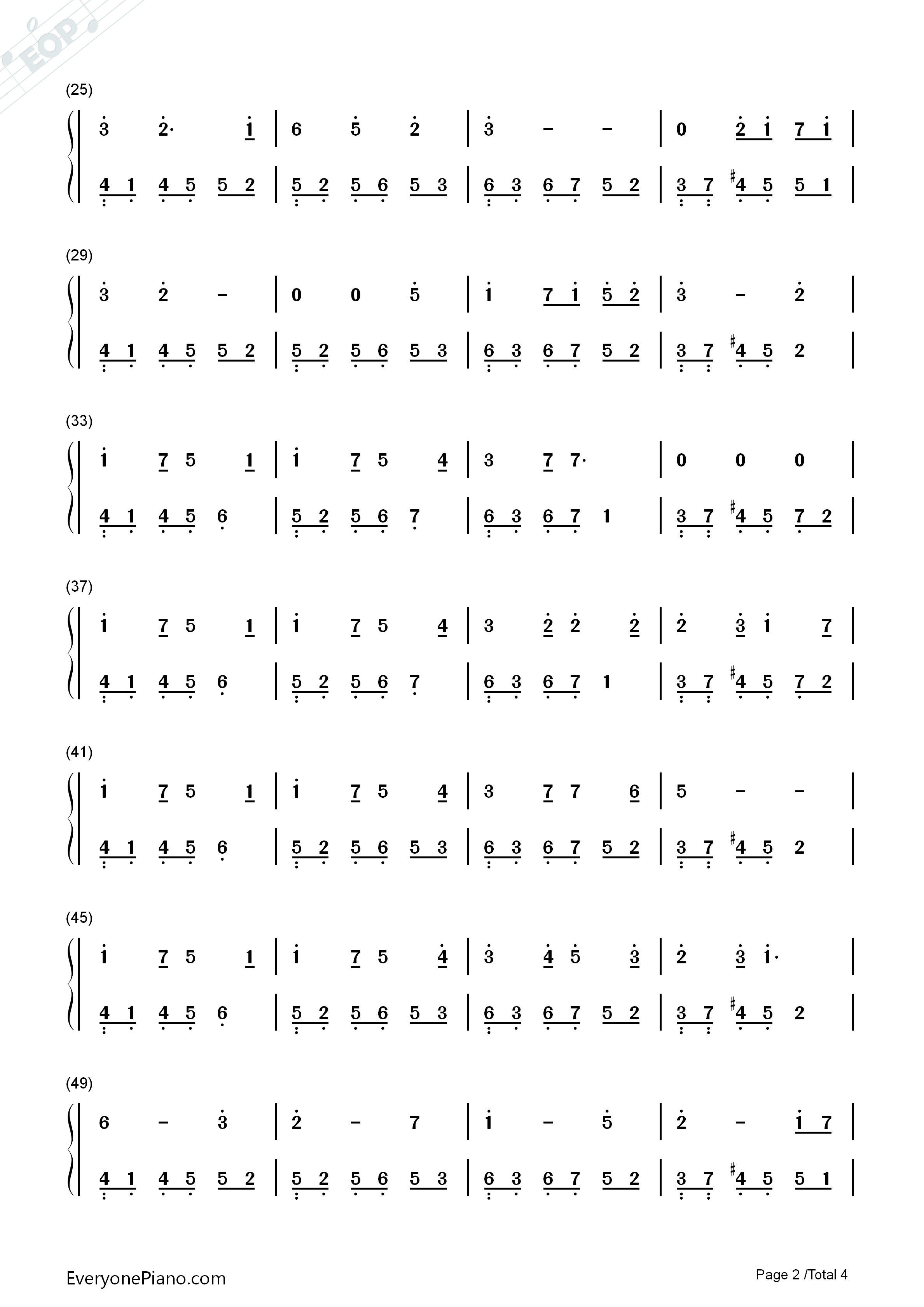 久远钢琴简谱_关户刚演唱