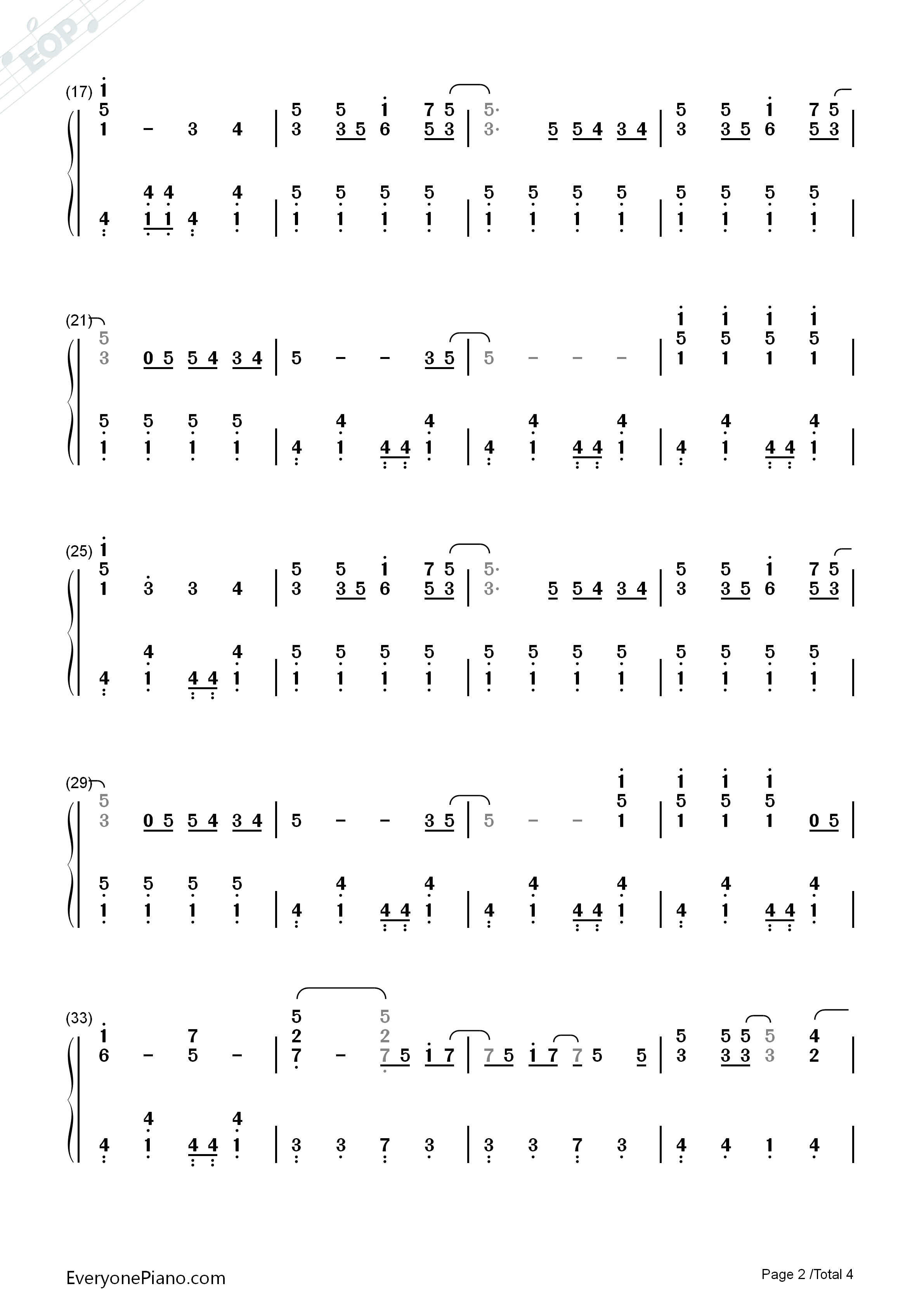 BOYS_&_GIRLS钢琴简谱_LM.C演唱