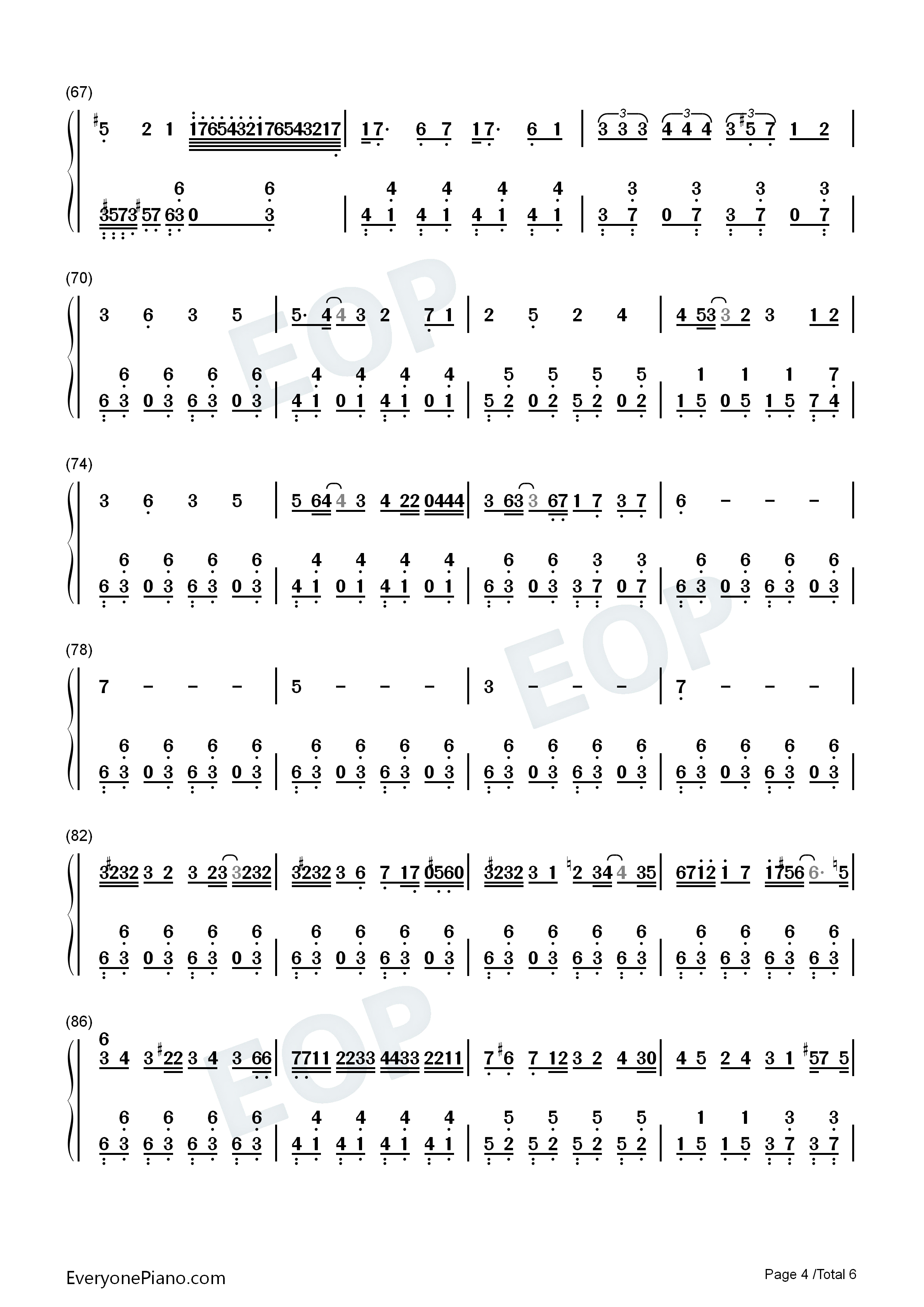 火葬曲钢琴简谱_初音未来_初音ミク演唱