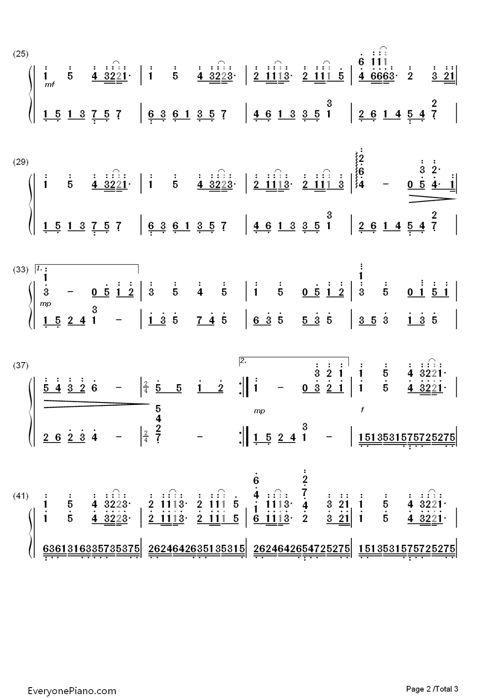 情歌钢琴简谱_梁静茹演唱