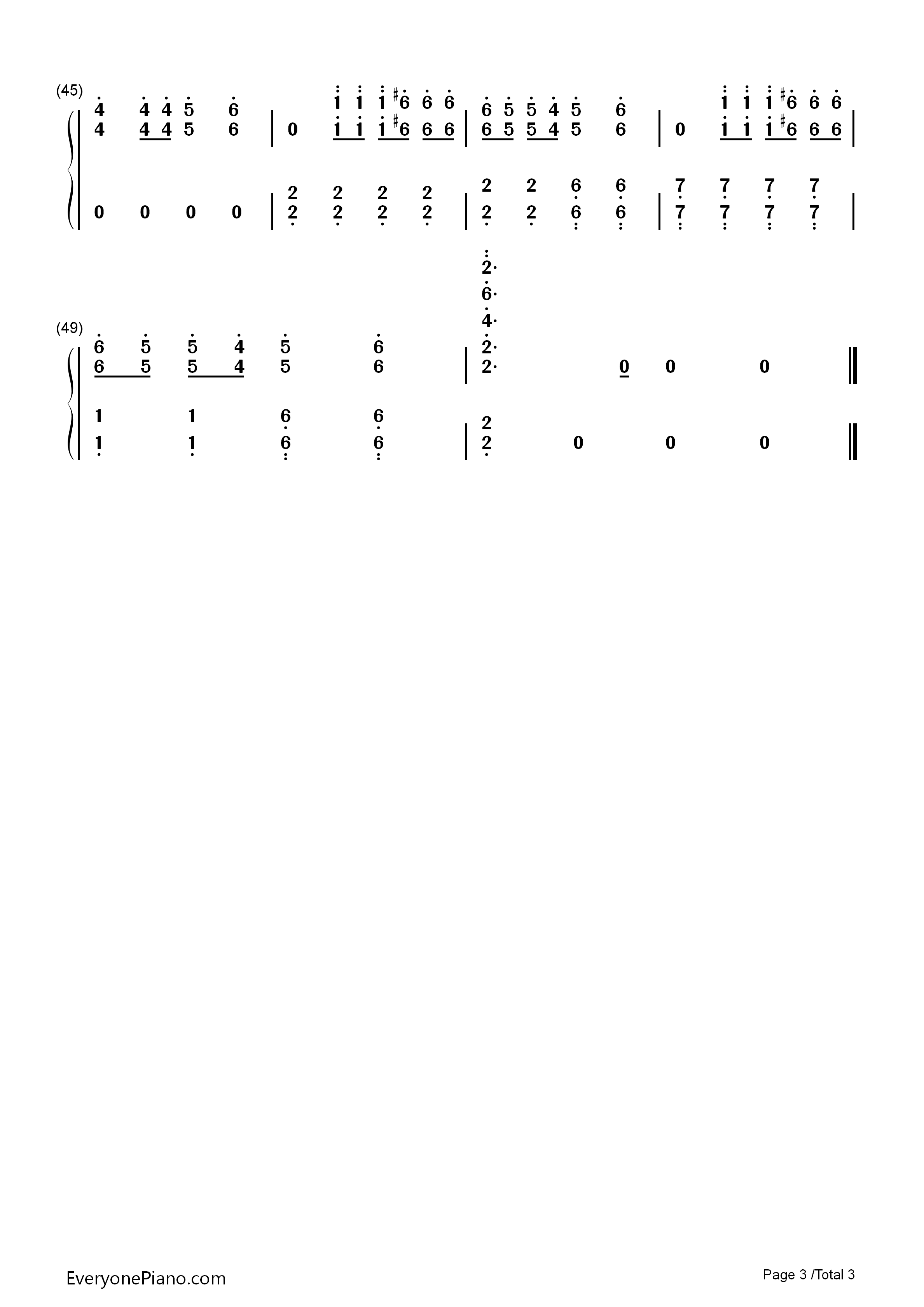 Crooked_Smile钢琴简谱_J._Cole演唱
