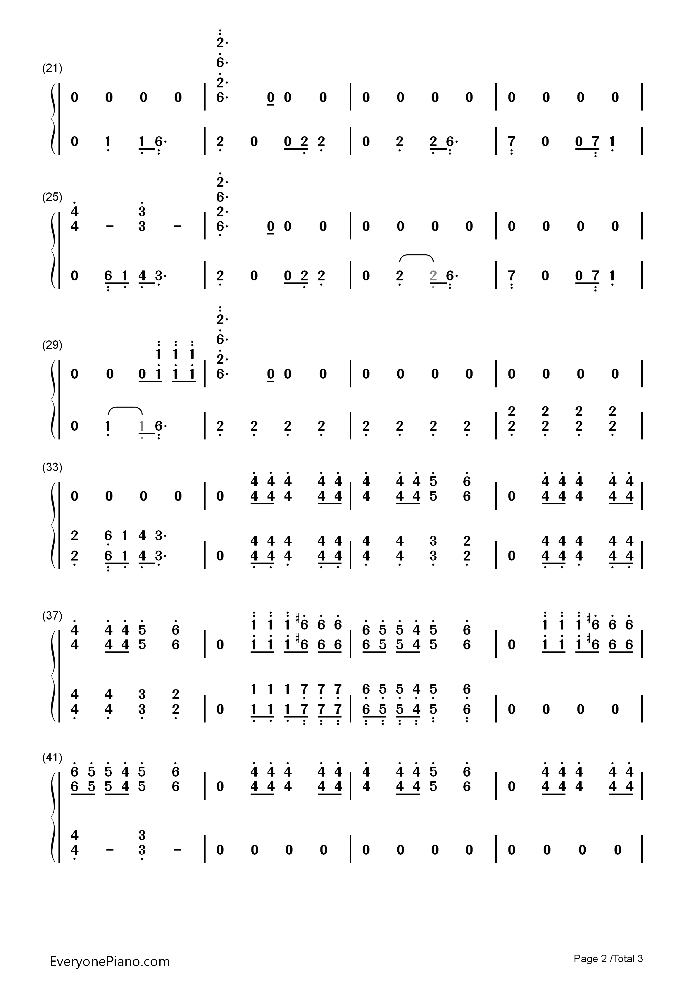 Crooked_Smile钢琴简谱_J._Cole演唱