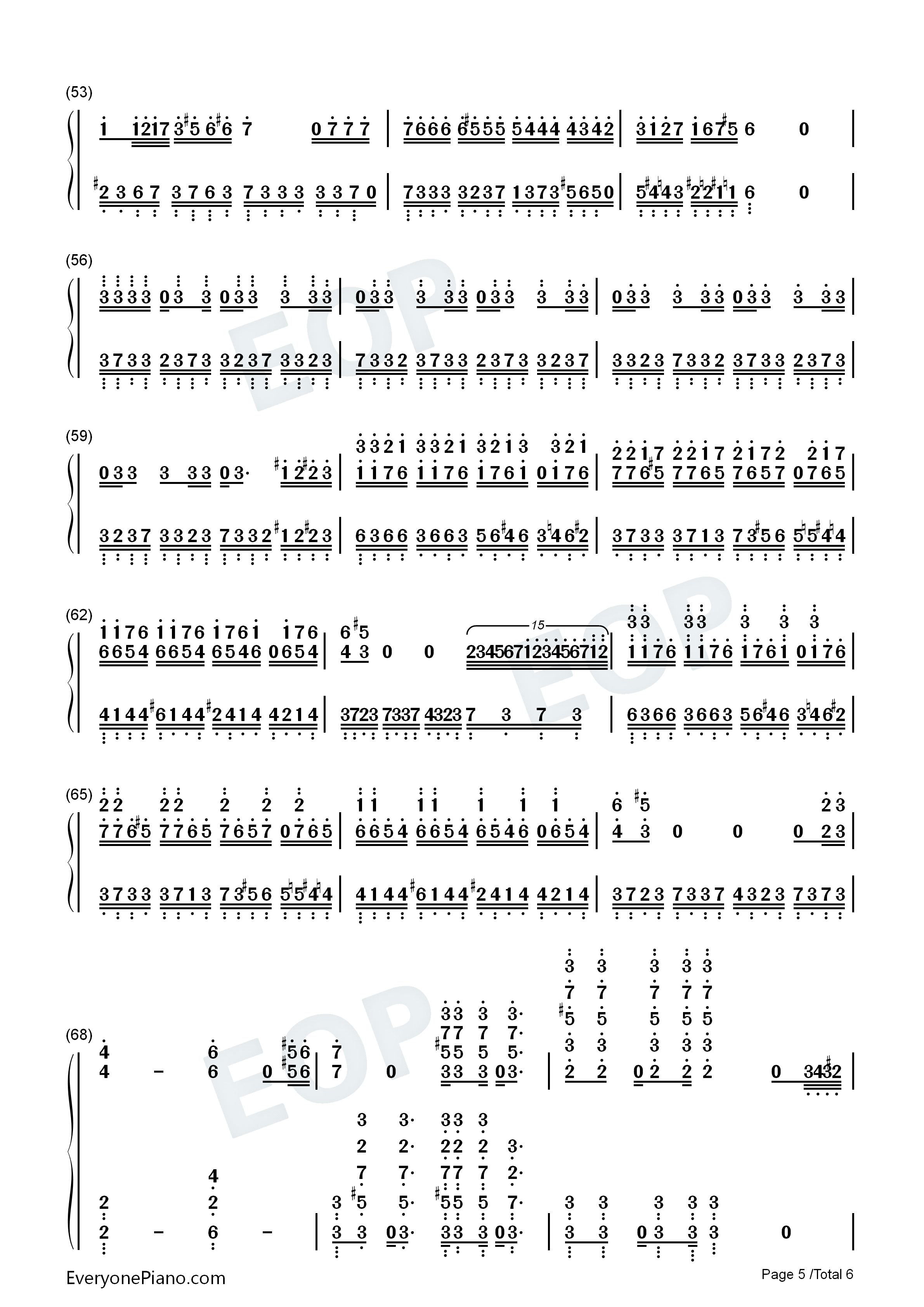 古巴鸡尾酒（Mojito）钢琴简谱_马克西姆演唱