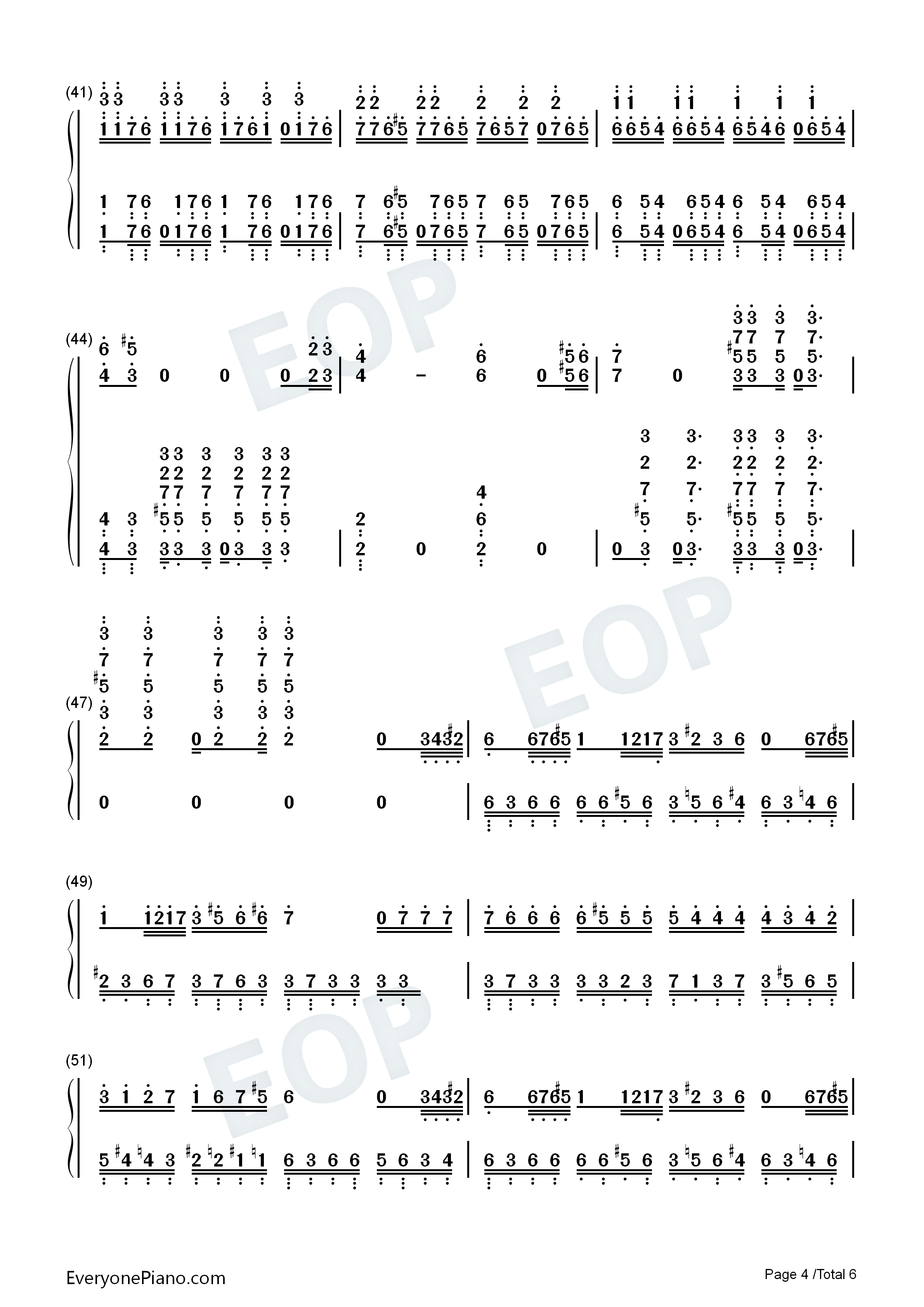 古巴鸡尾酒（Mojito）钢琴简谱_马克西姆演唱