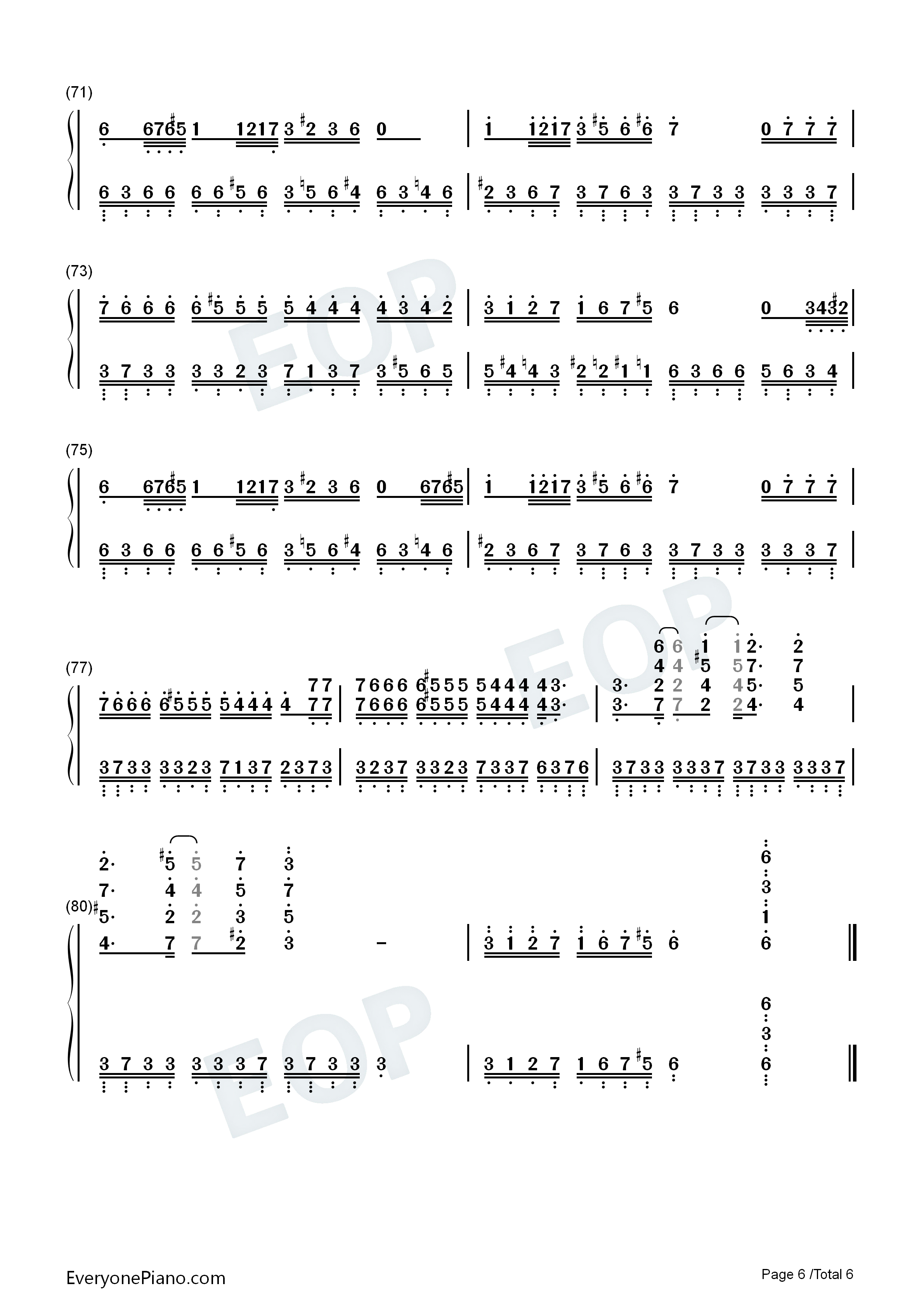 古巴鸡尾酒（Mojito）钢琴简谱_马克西姆演唱