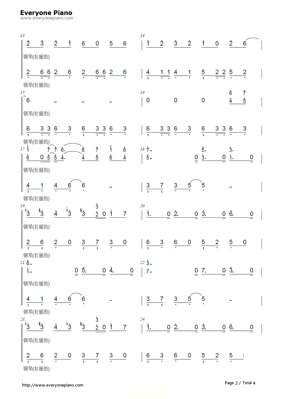 植物大战僵尸屋顶BGM钢琴简谱_未知演唱
