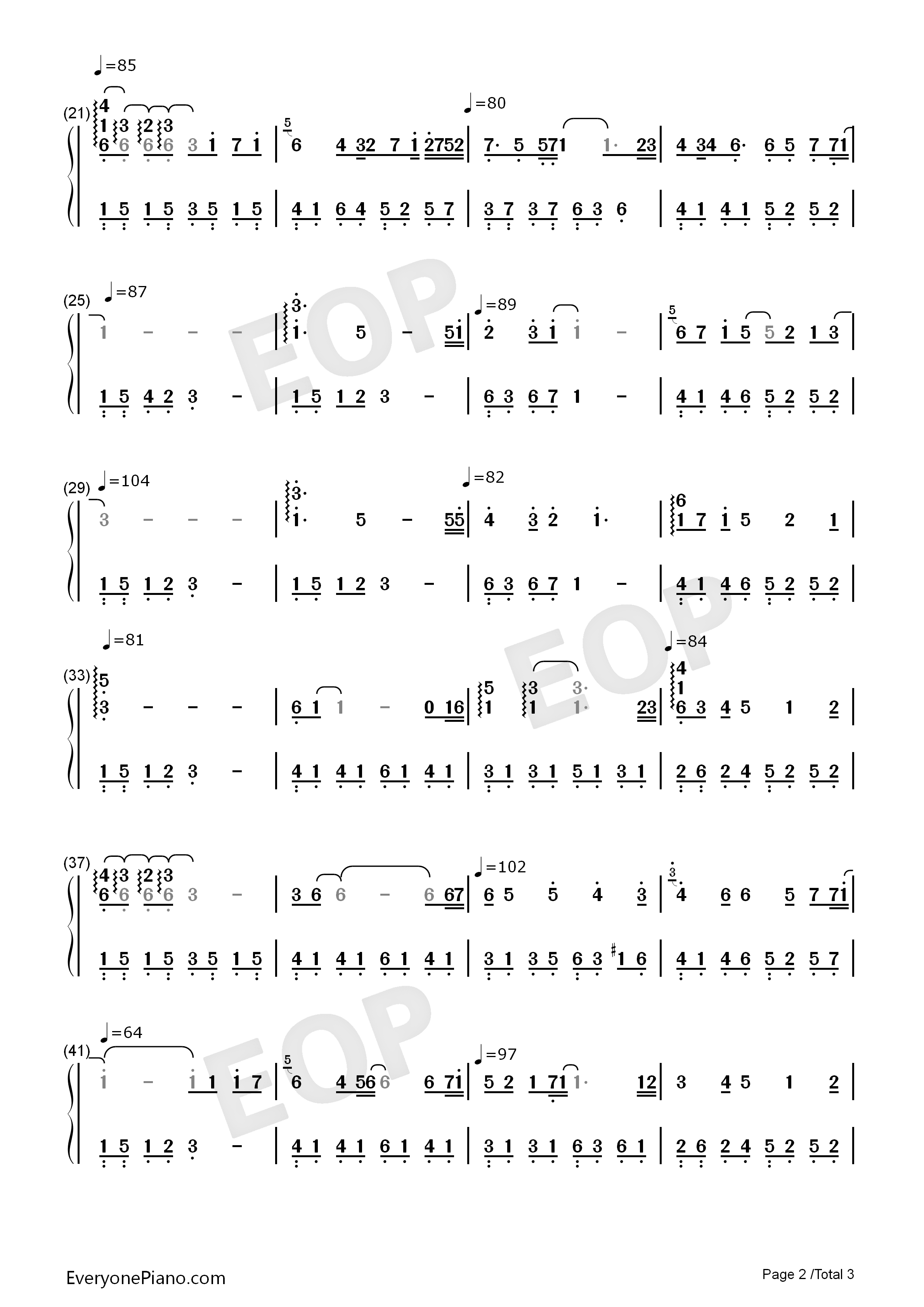 雨中的向日葵钢琴简谱_LiuYeNan演唱