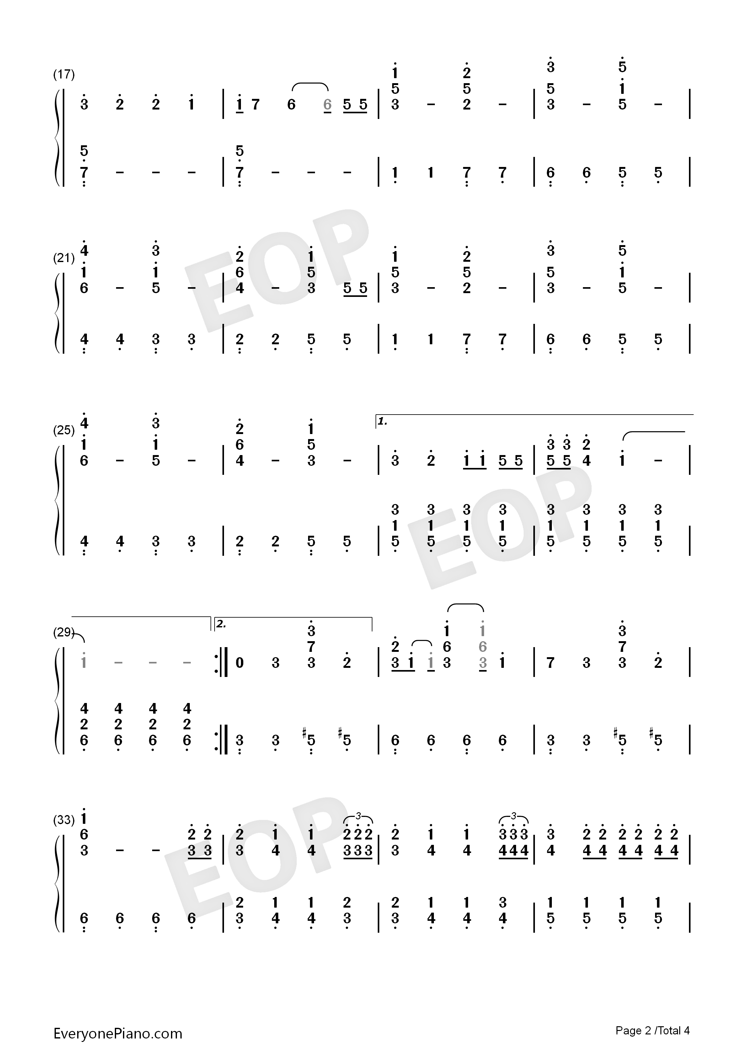 The_Best_Day_Ever_钢琴简谱_Spongebob_Squarepants演唱