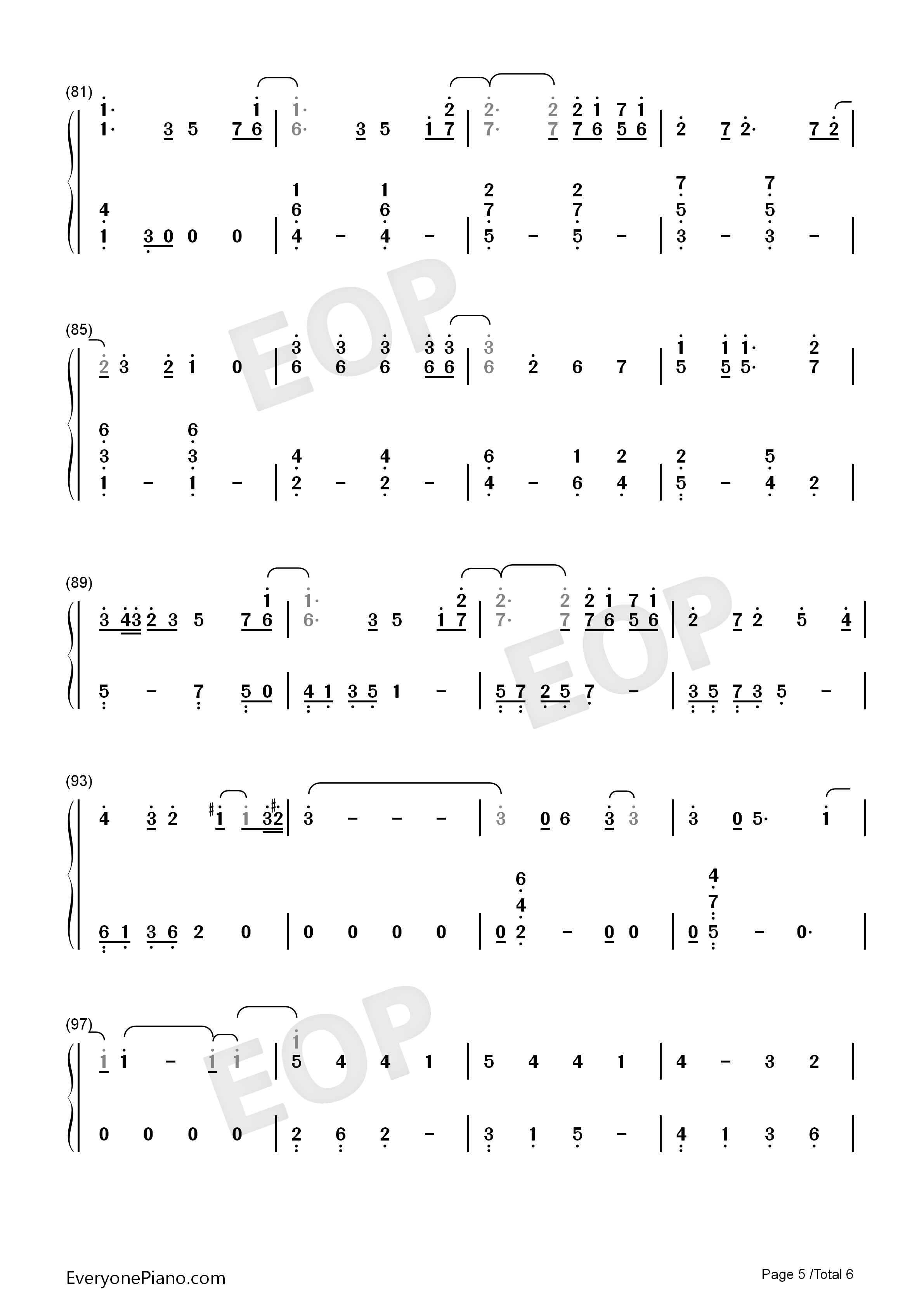 习惯就好钢琴简谱_罗志祥演唱