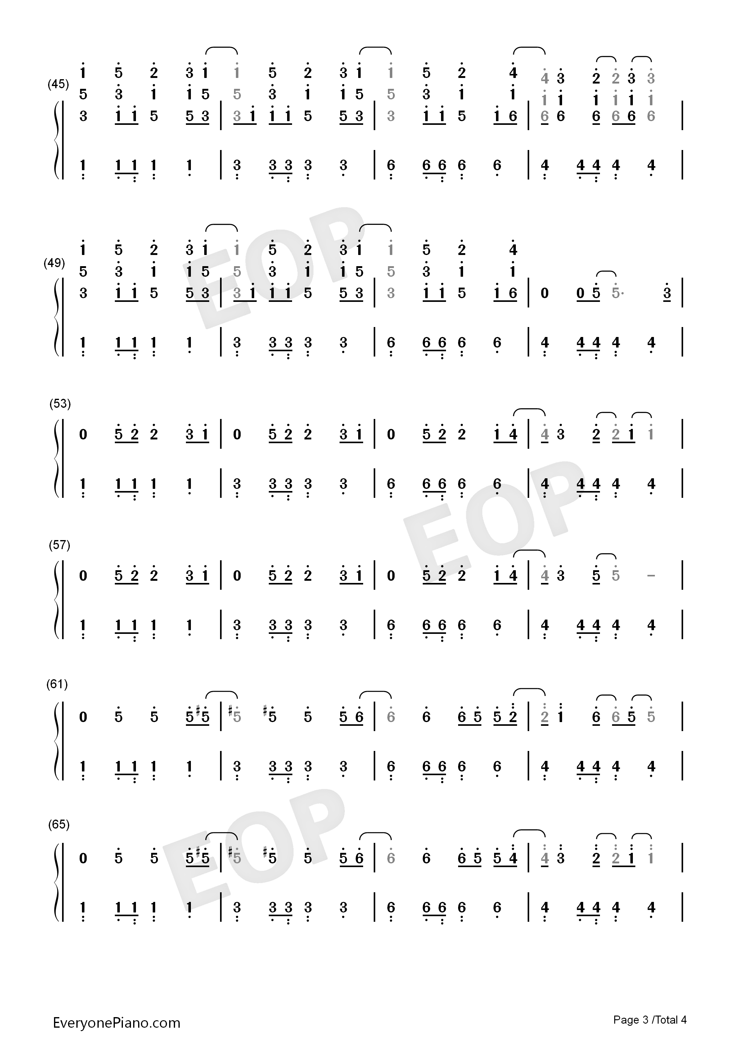 Never_Say_Never钢琴简谱_The_Fray演唱