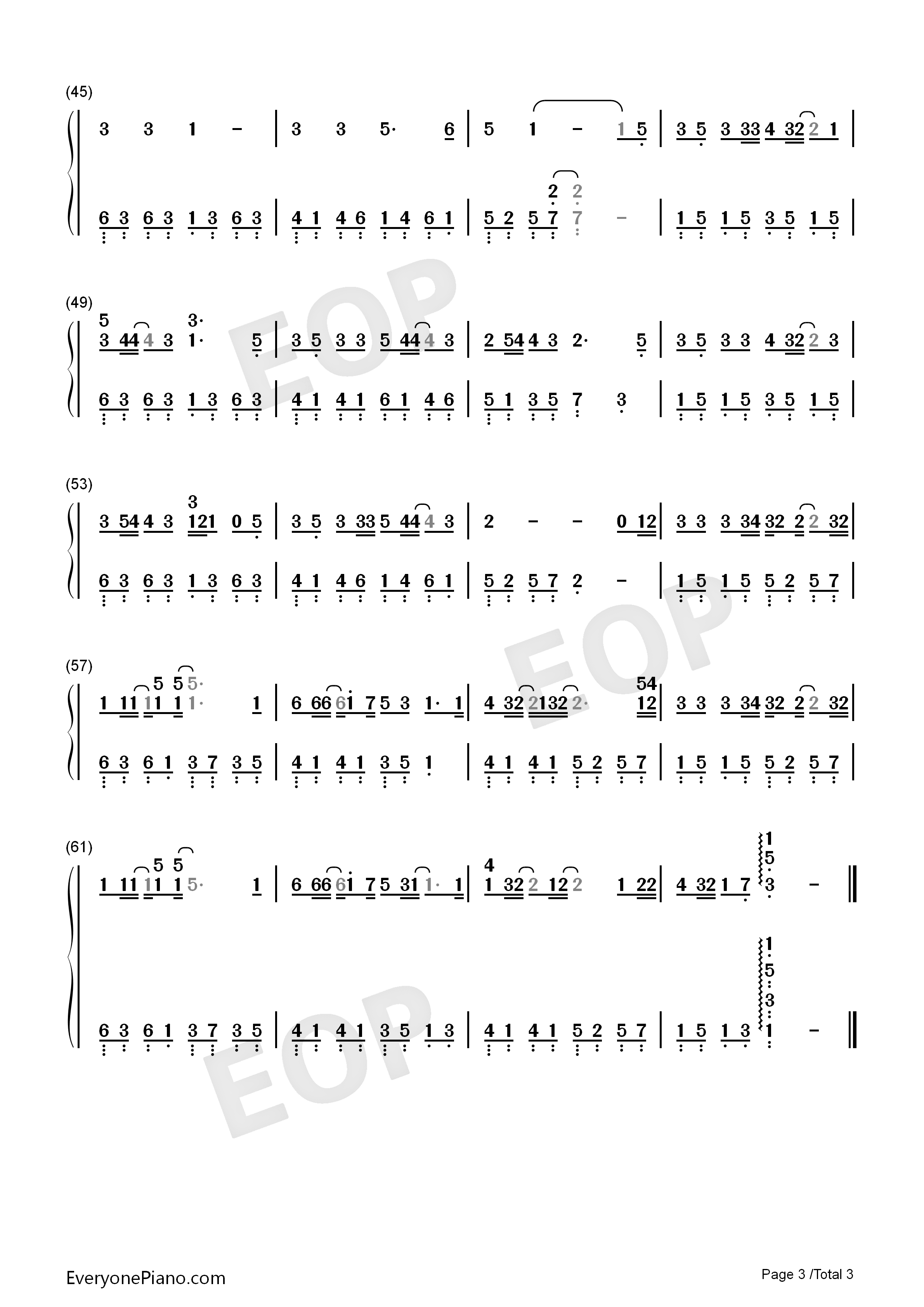 放弃钢琴简谱_星弟演唱