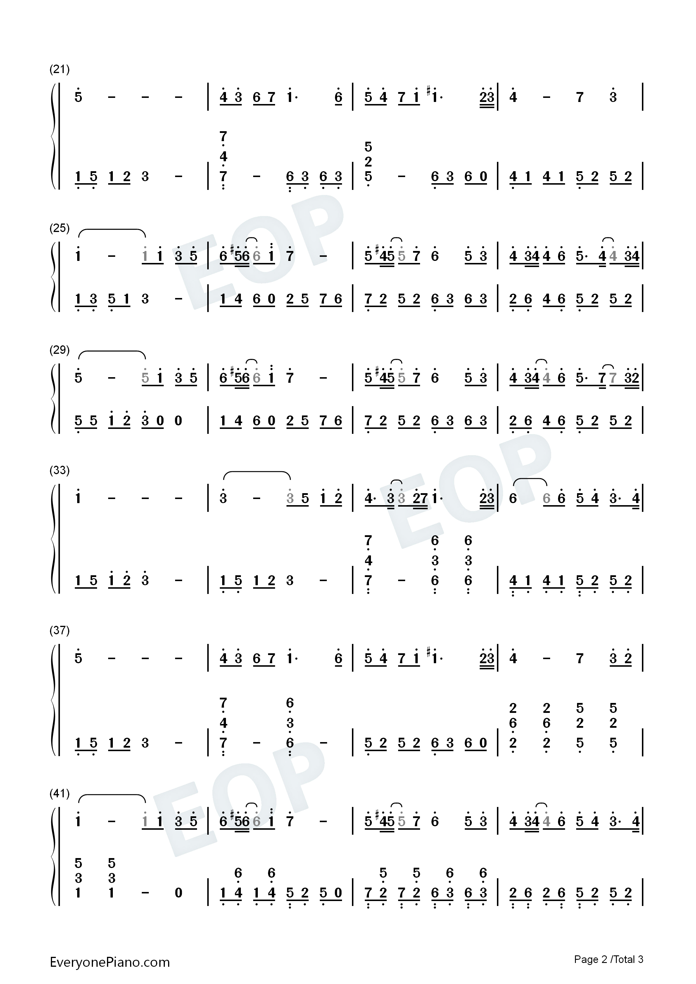 一个人的浪漫钢琴简谱_俞灏明演唱