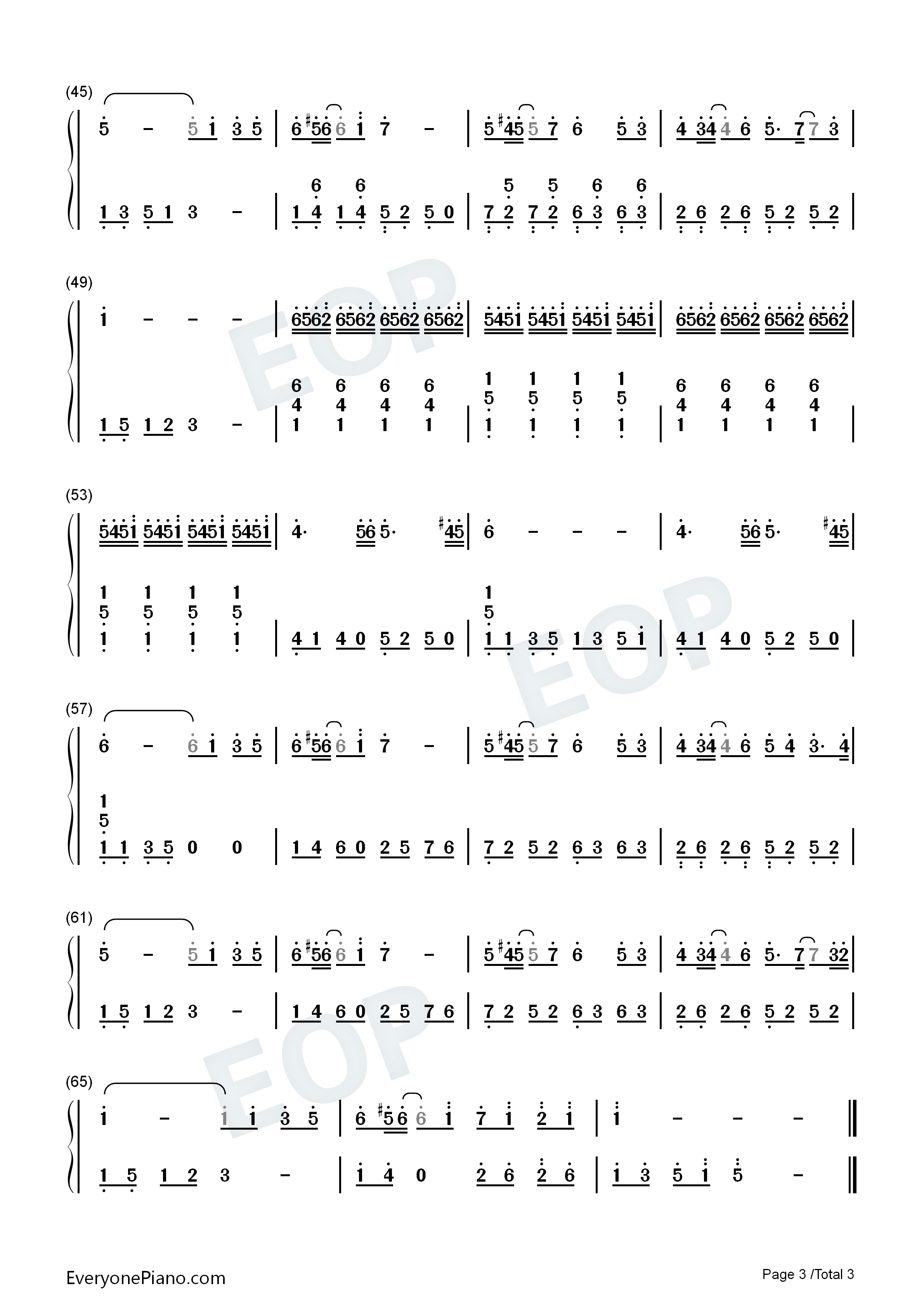 一个人的浪漫钢琴简谱_俞灏明演唱