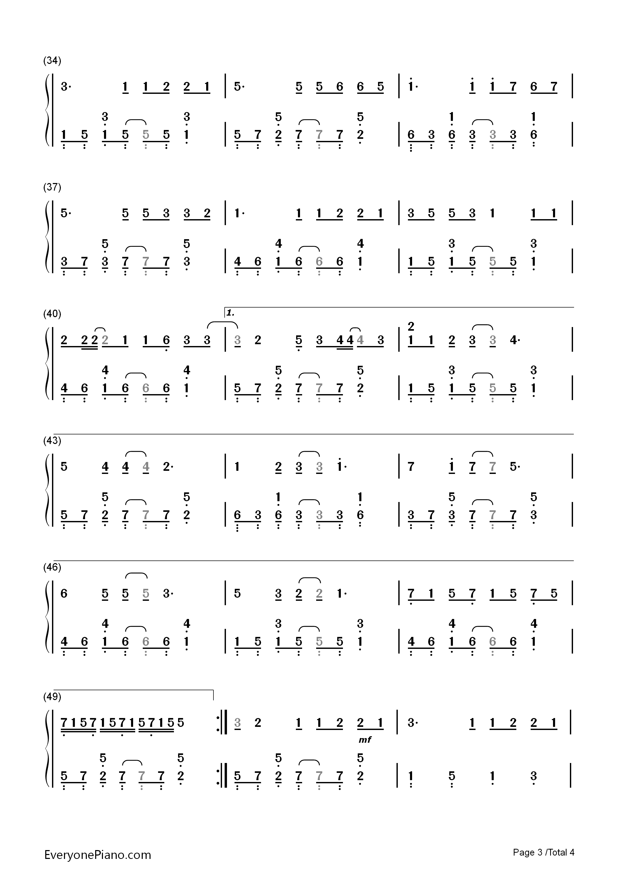 有何不可钢琴简谱_许嵩演唱