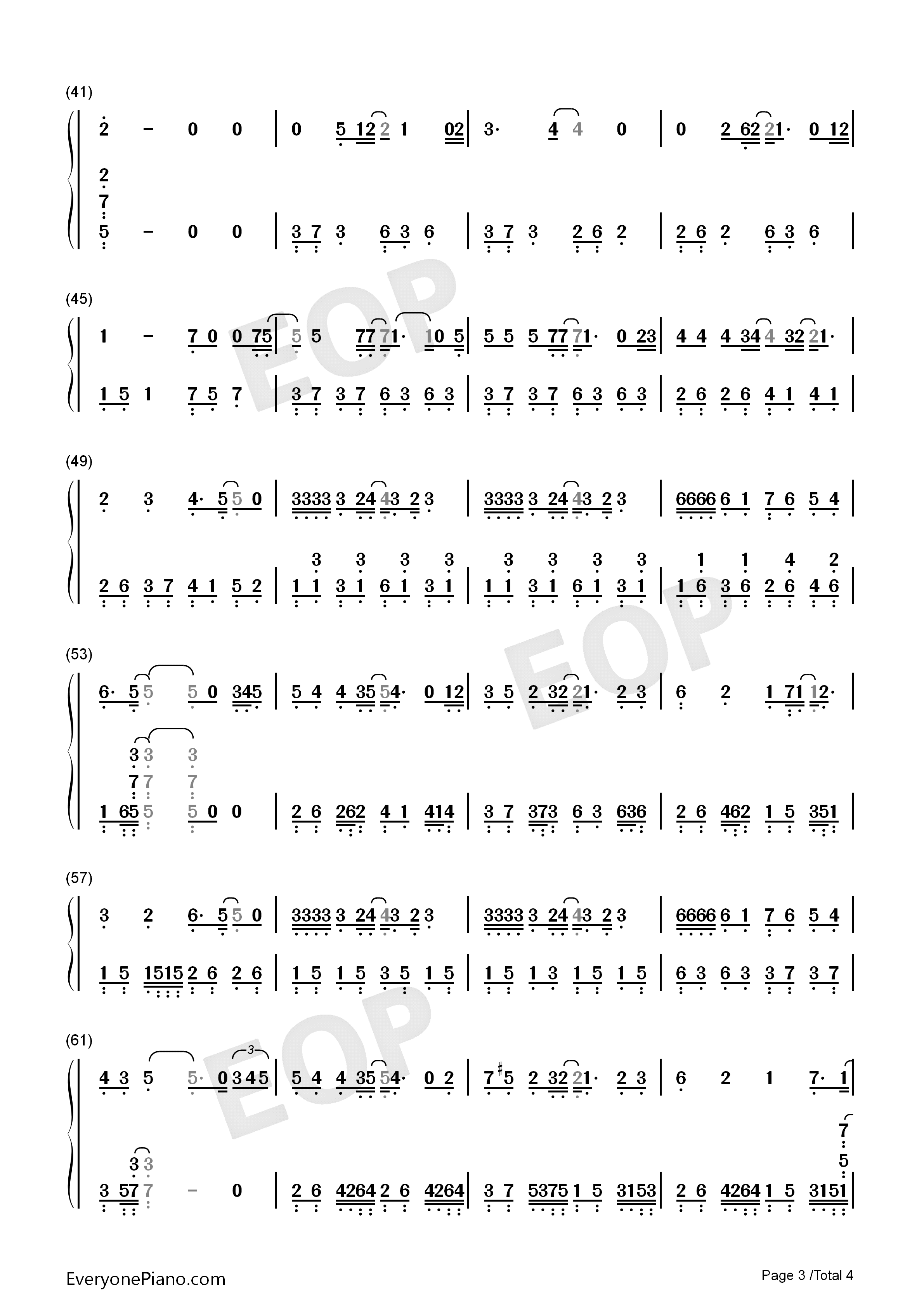 我的离开也是爱钢琴简谱_许廷铿演唱