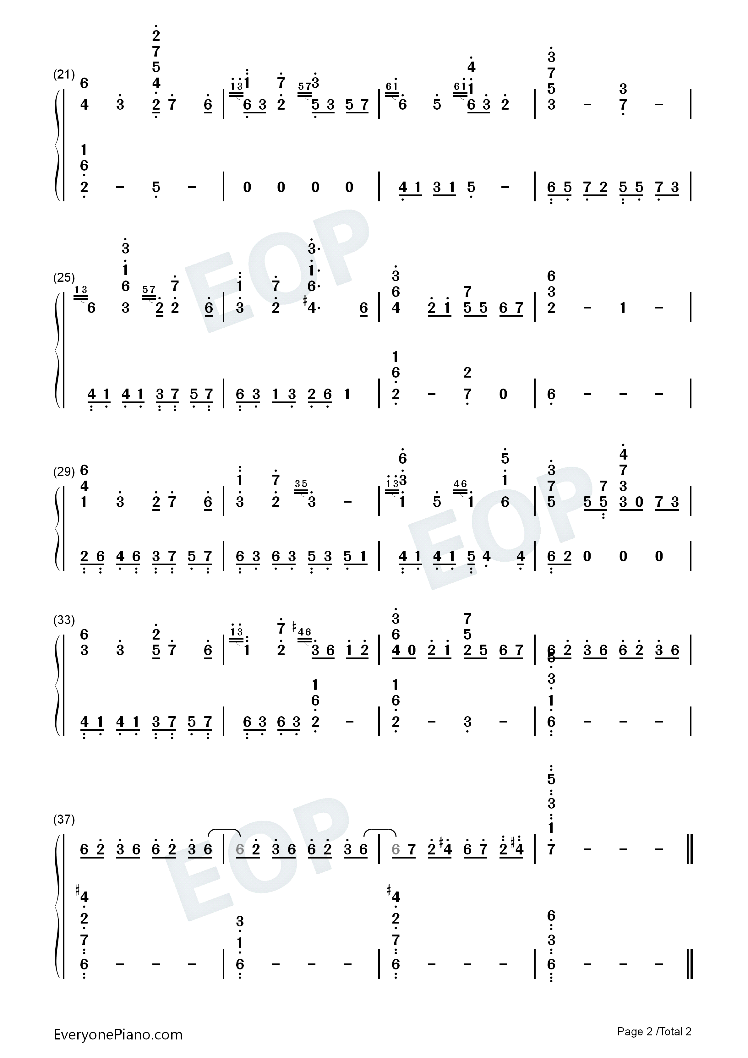 Ryoko_II钢琴简谱_未知演唱