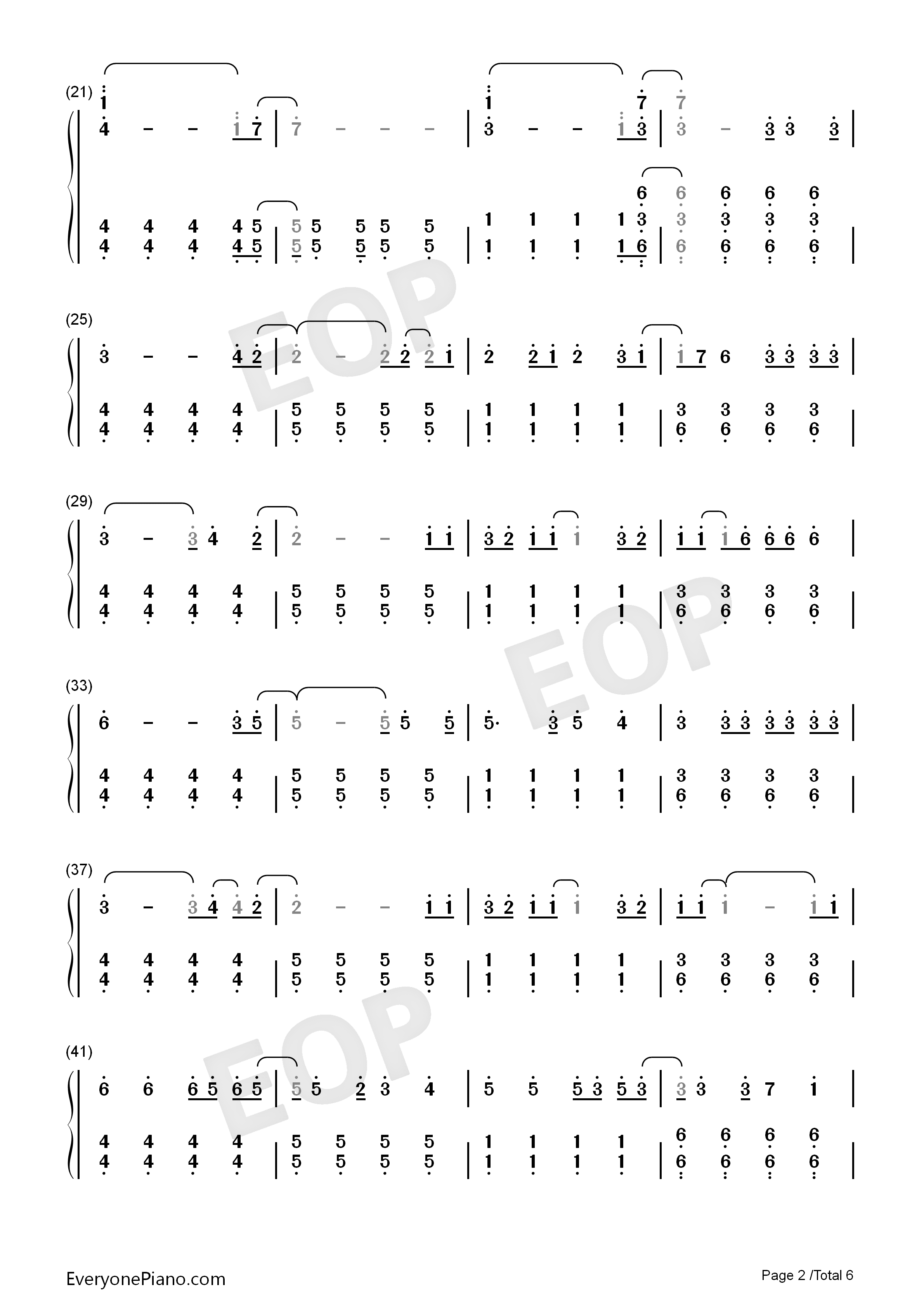 Viva_la_vida钢琴简谱_Coldplay演唱