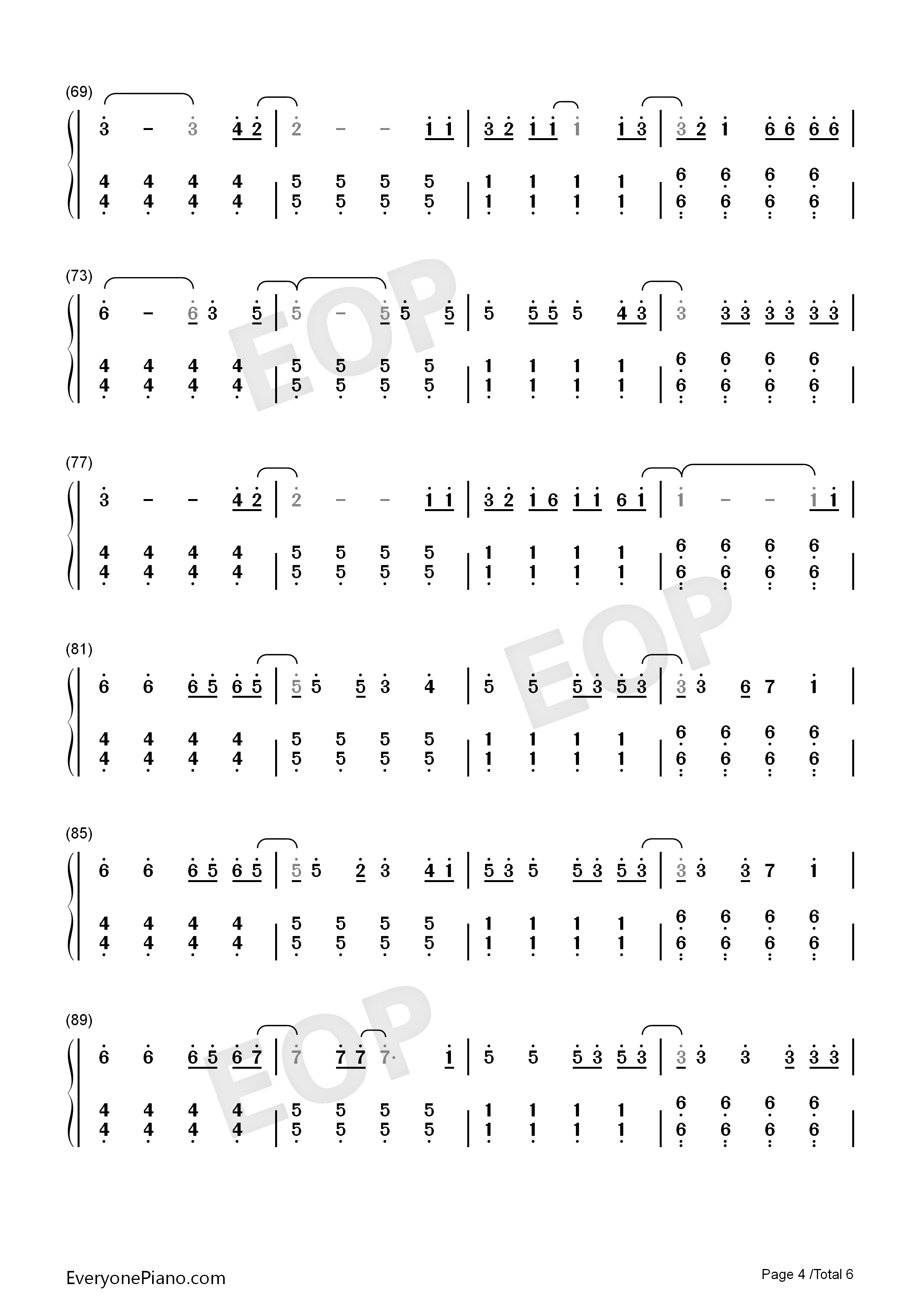 Viva_la_vida钢琴简谱_Coldplay演唱