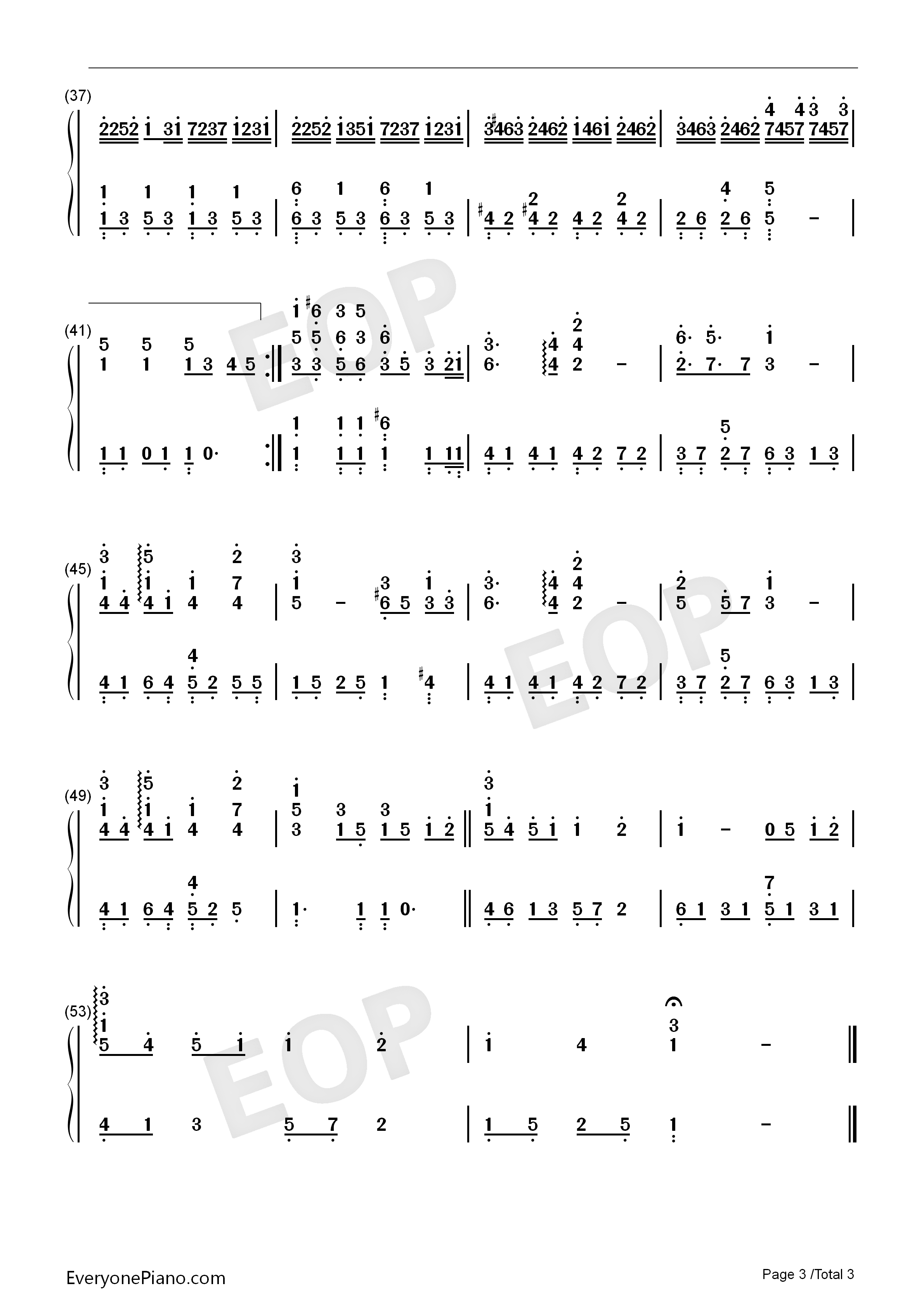 蒲公英的约定简单版钢琴简谱_周杰伦演唱