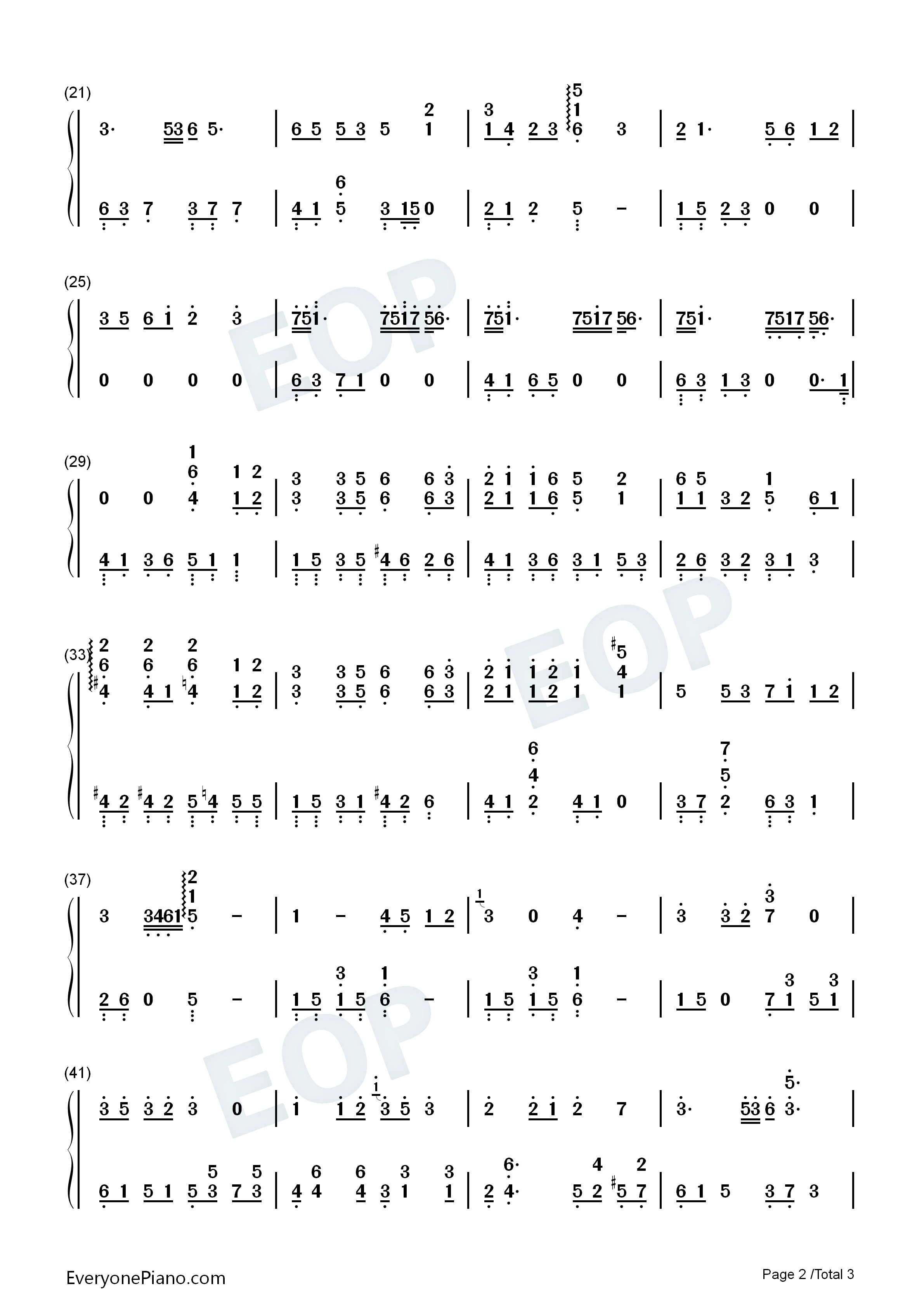 菊花台钢琴独奏版钢琴简谱_周杰伦演唱