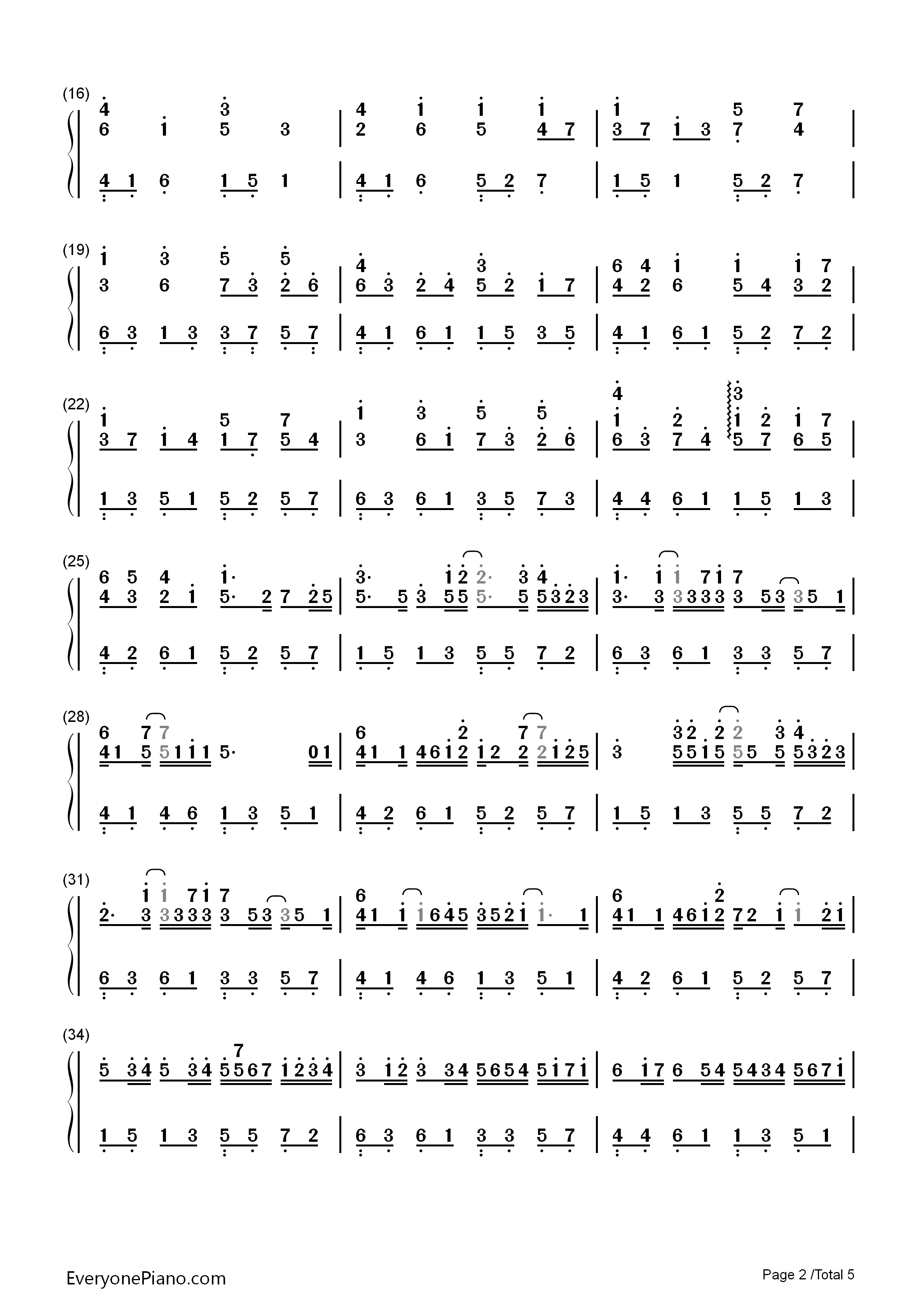 帕赫贝尔的卡农变奏曲钢琴简谱_乔治·温斯顿演唱