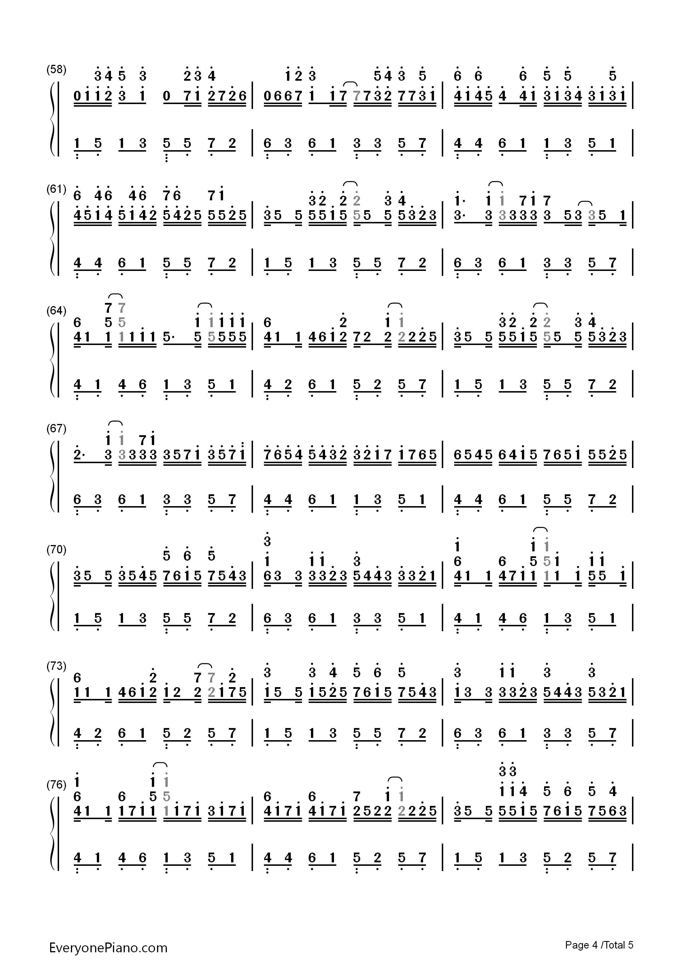 帕赫贝尔的卡农变奏曲钢琴简谱_乔治·温斯顿演唱