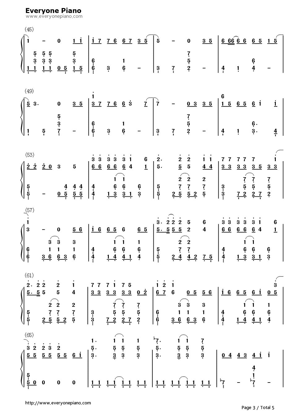 没有什么不同钢琴简谱_曲婉婷演唱