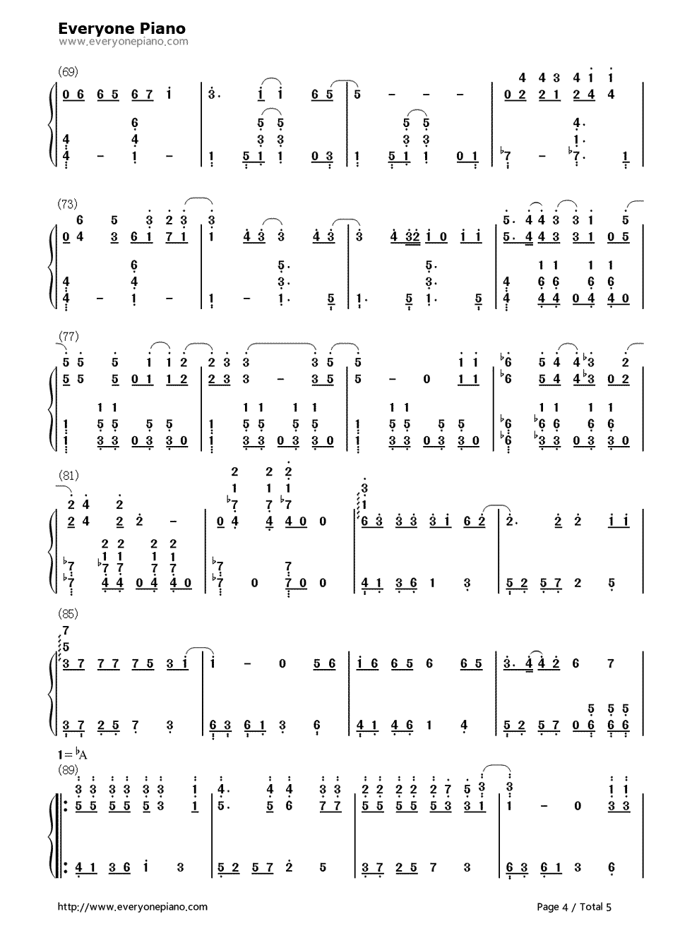 没有什么不同钢琴简谱_曲婉婷演唱