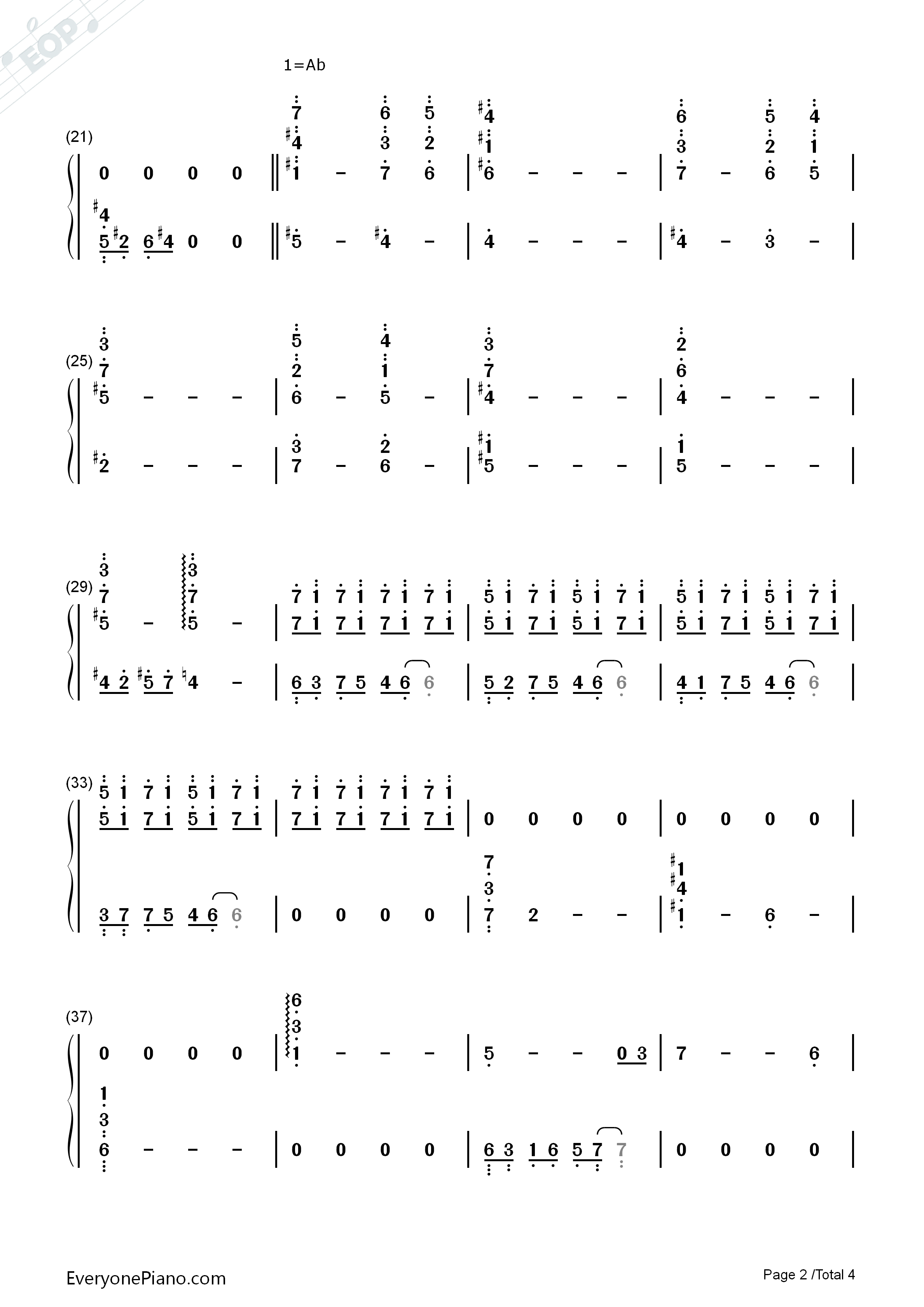 第六号车站钢琴简谱_久石让_宫崎骏演唱