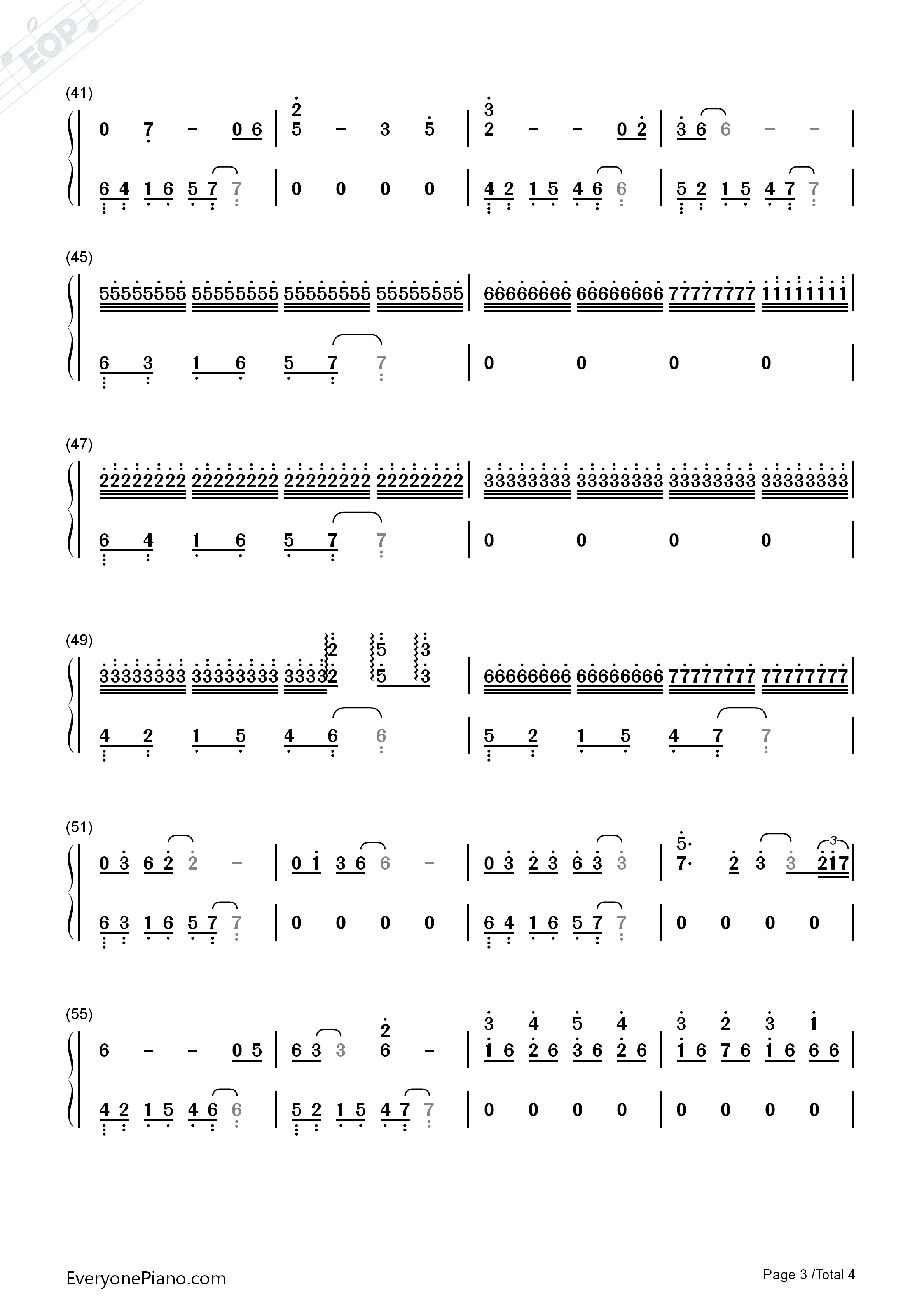 第六号车站钢琴简谱_久石让_宫崎骏演唱
