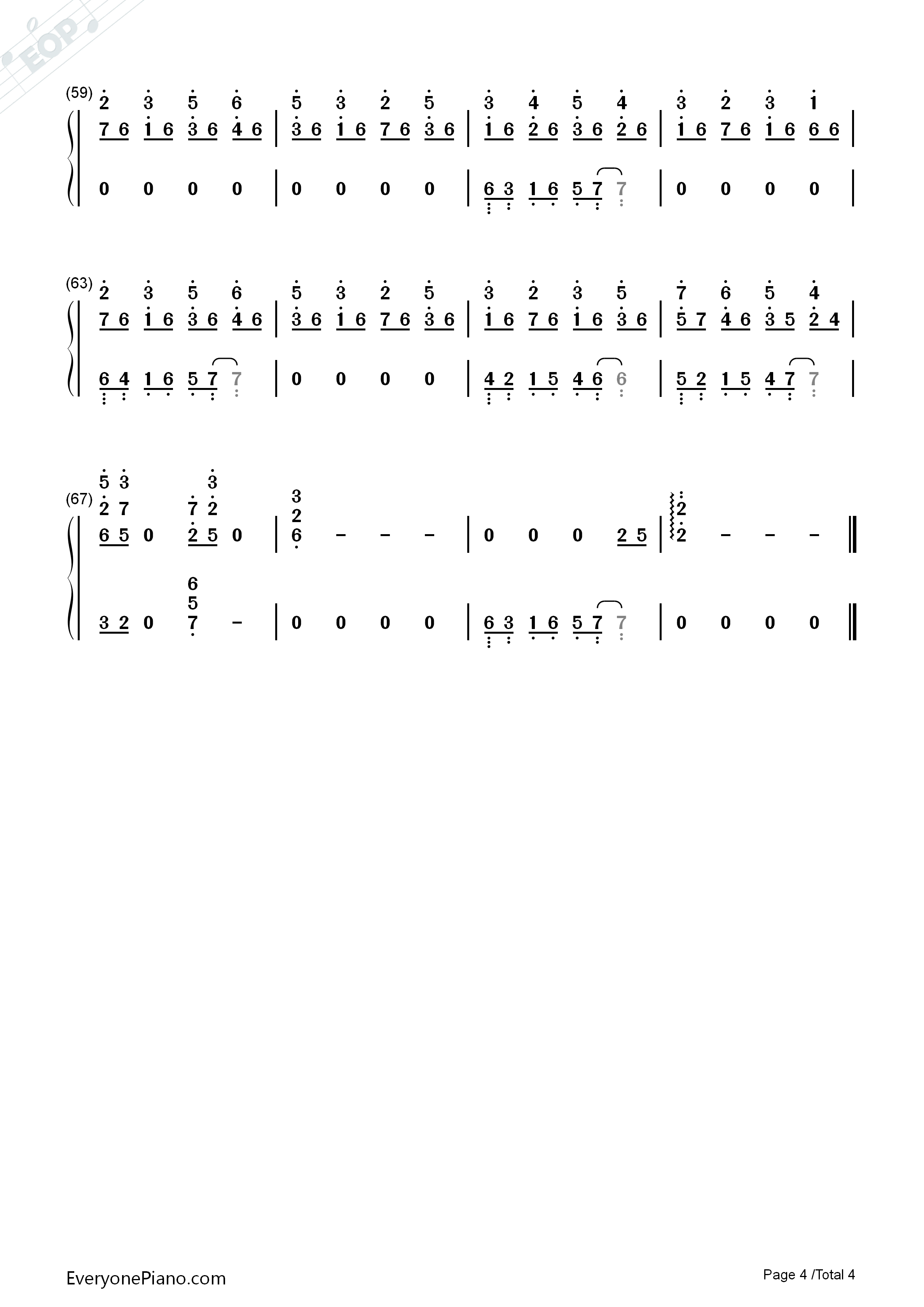 第六号车站钢琴简谱_久石让_宫崎骏演唱