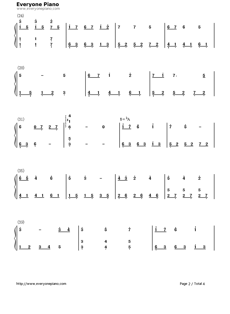 _潘多拉之心_插曲钢琴简谱_梶浦由记演唱