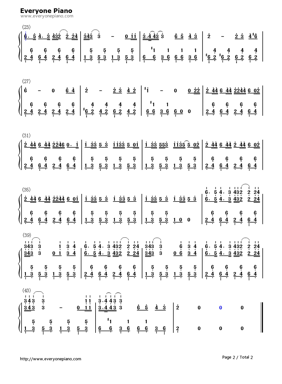 Everything_At_Once钢琴简谱_Lenka演唱