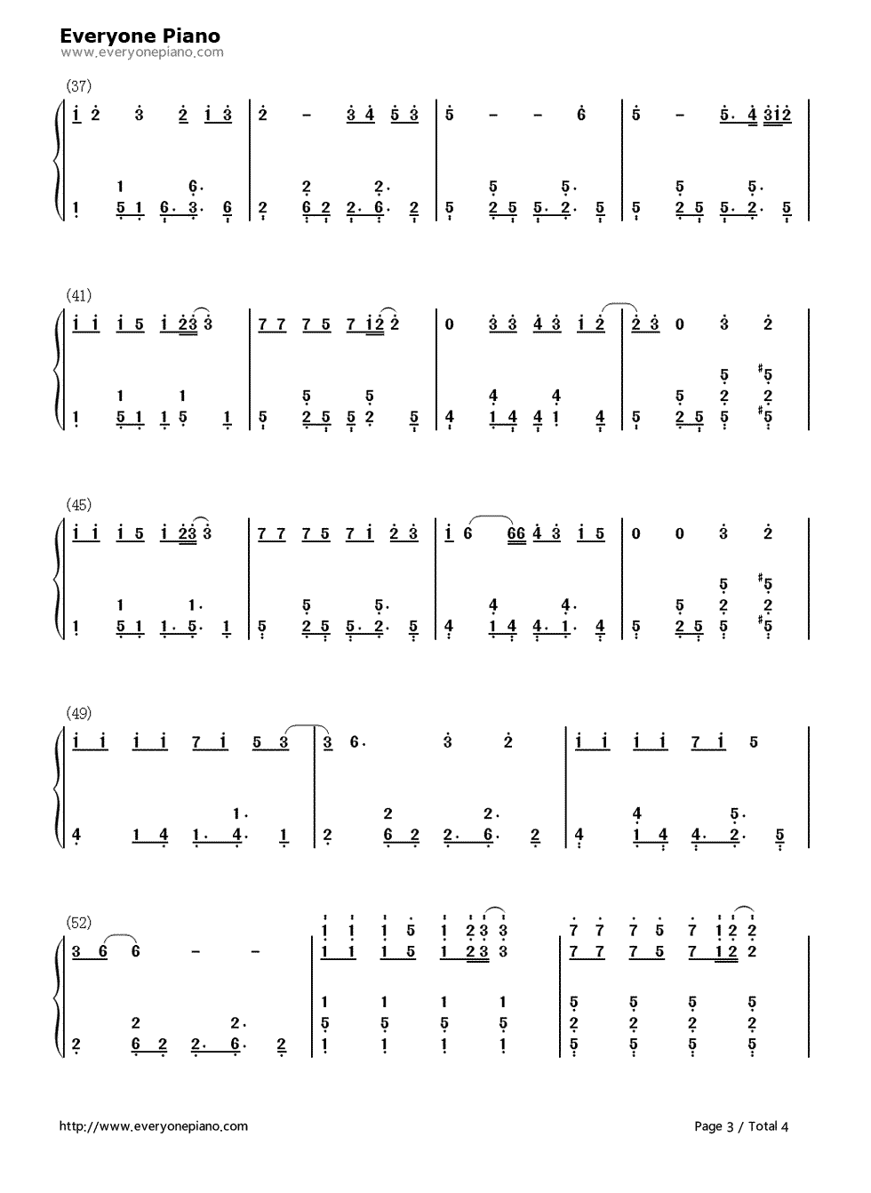 唯一钢琴简谱_王力宏演唱