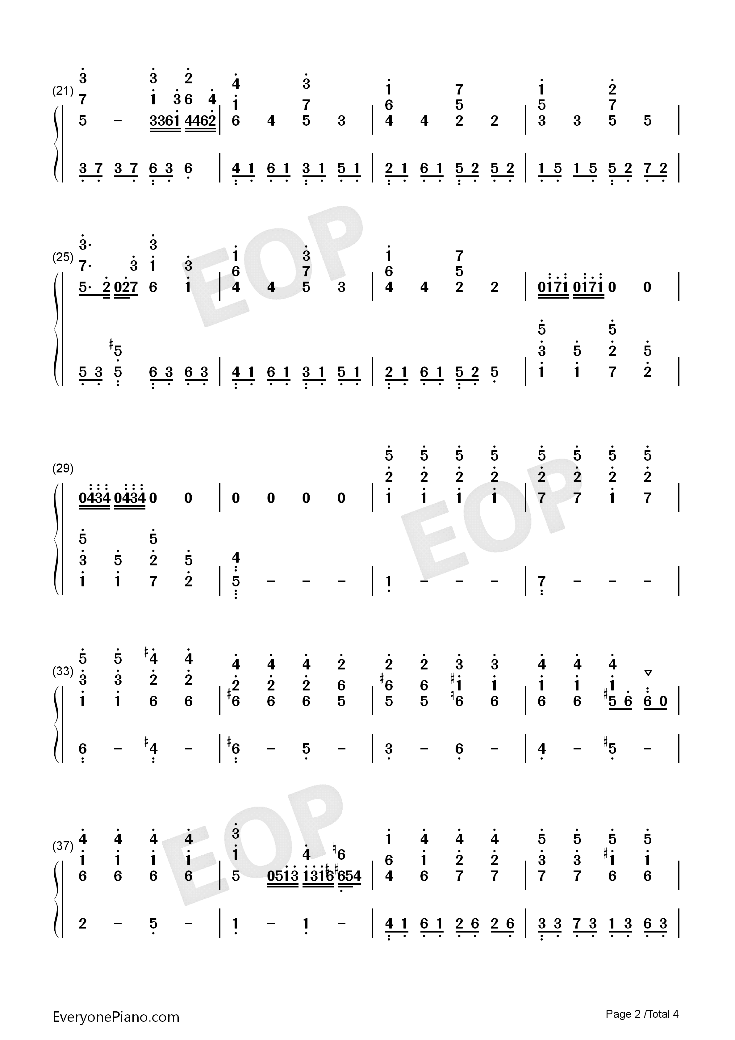 Fly_Away钢琴简谱_梁静茹演唱