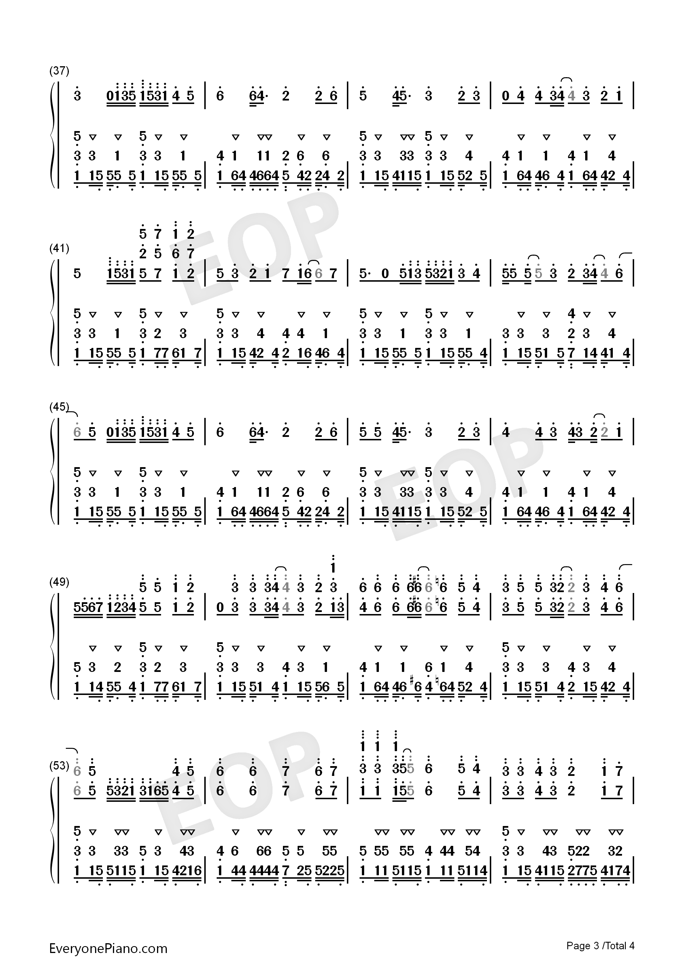 top_of_the_world钢琴简谱_卡伦卡朋特演唱