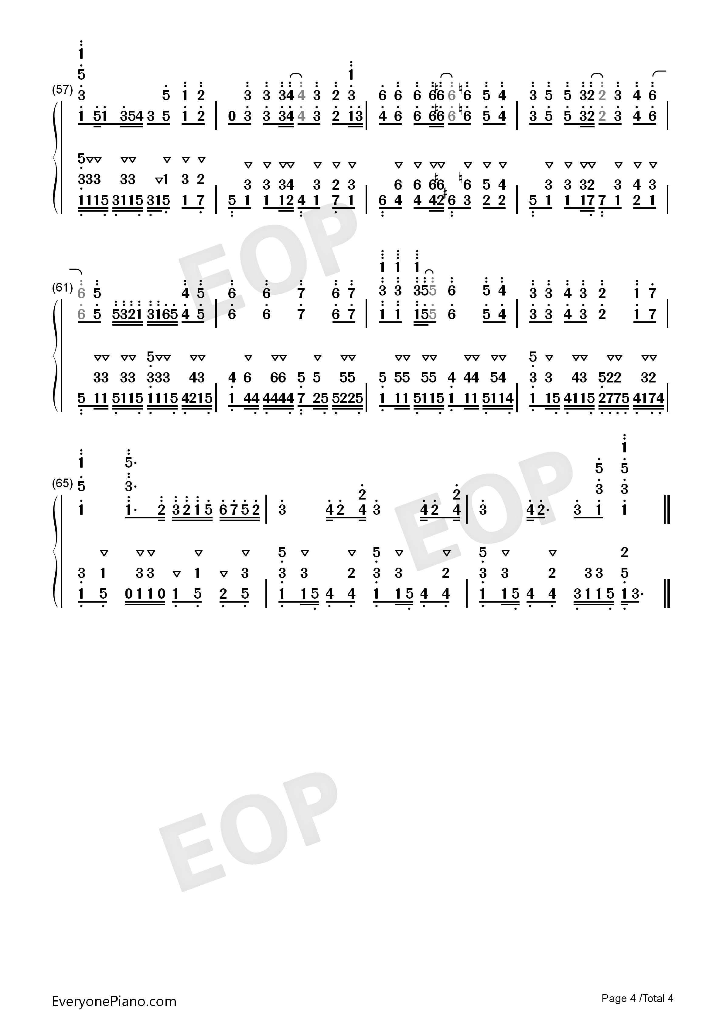 top_of_the_world钢琴简谱_卡伦卡朋特演唱