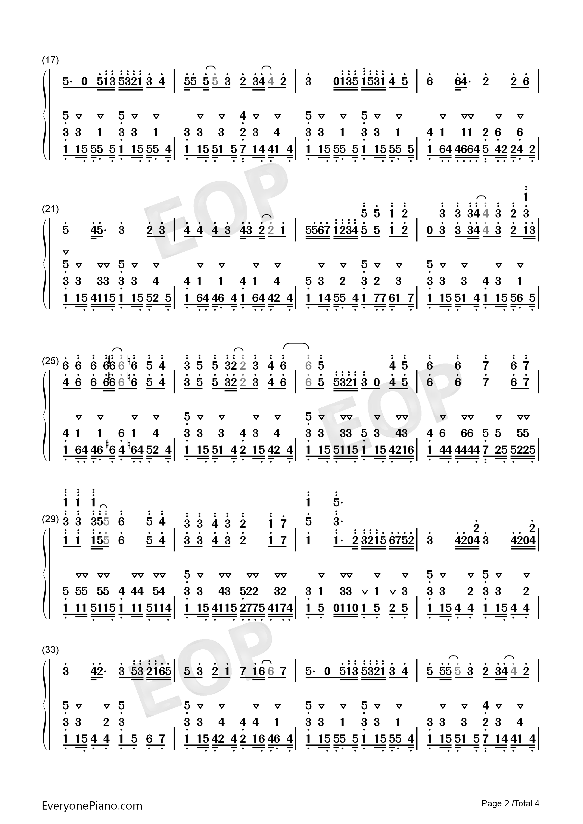 top_of_the_world钢琴简谱_卡伦卡朋特演唱