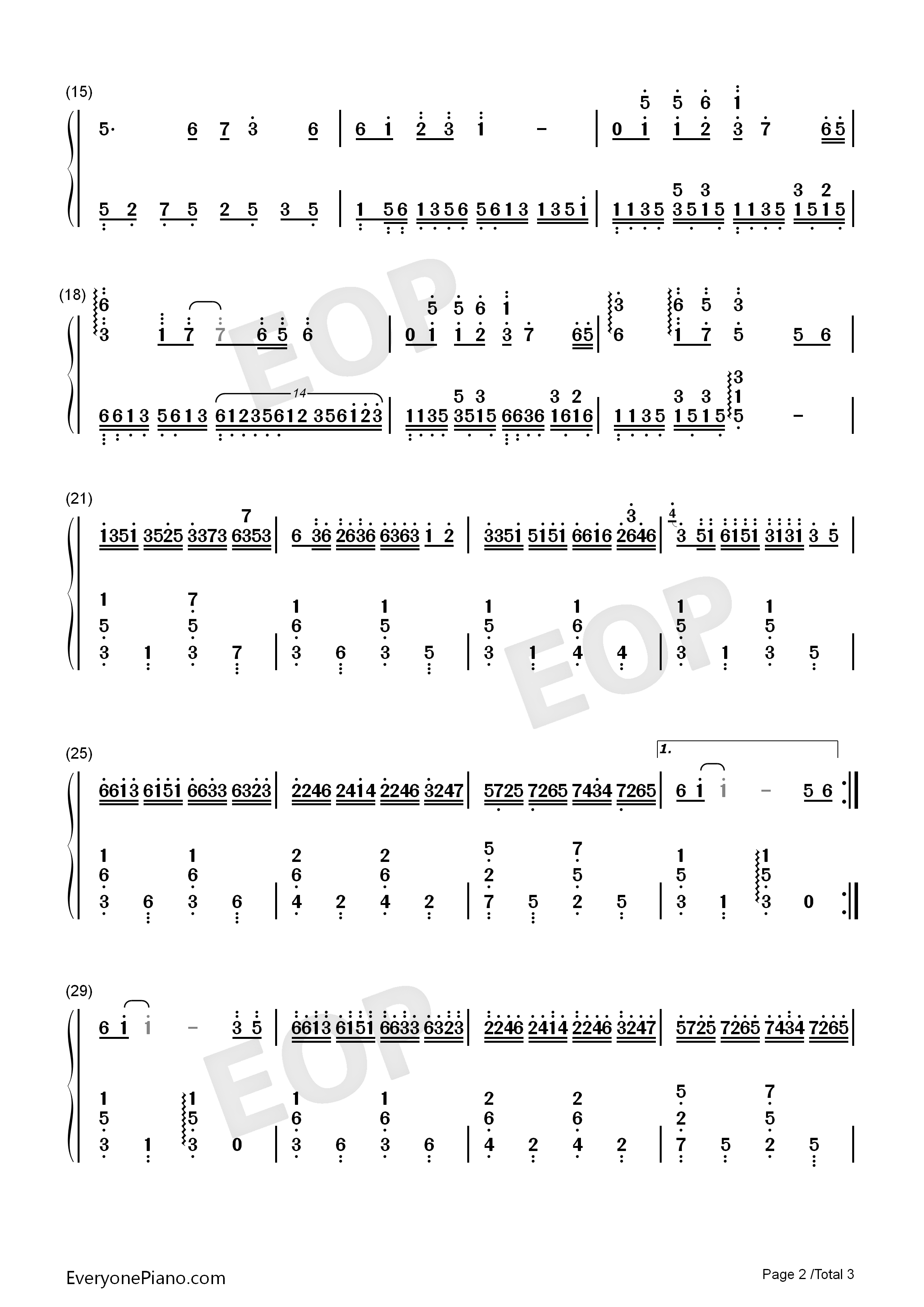 女儿情钢琴简谱_吴静演唱