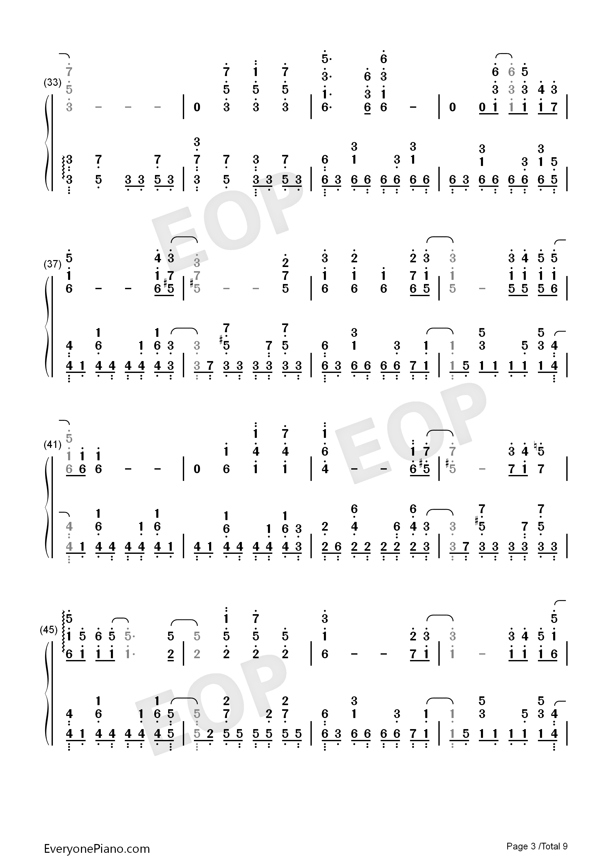 绯色之空钢琴简谱_川田麻美演唱