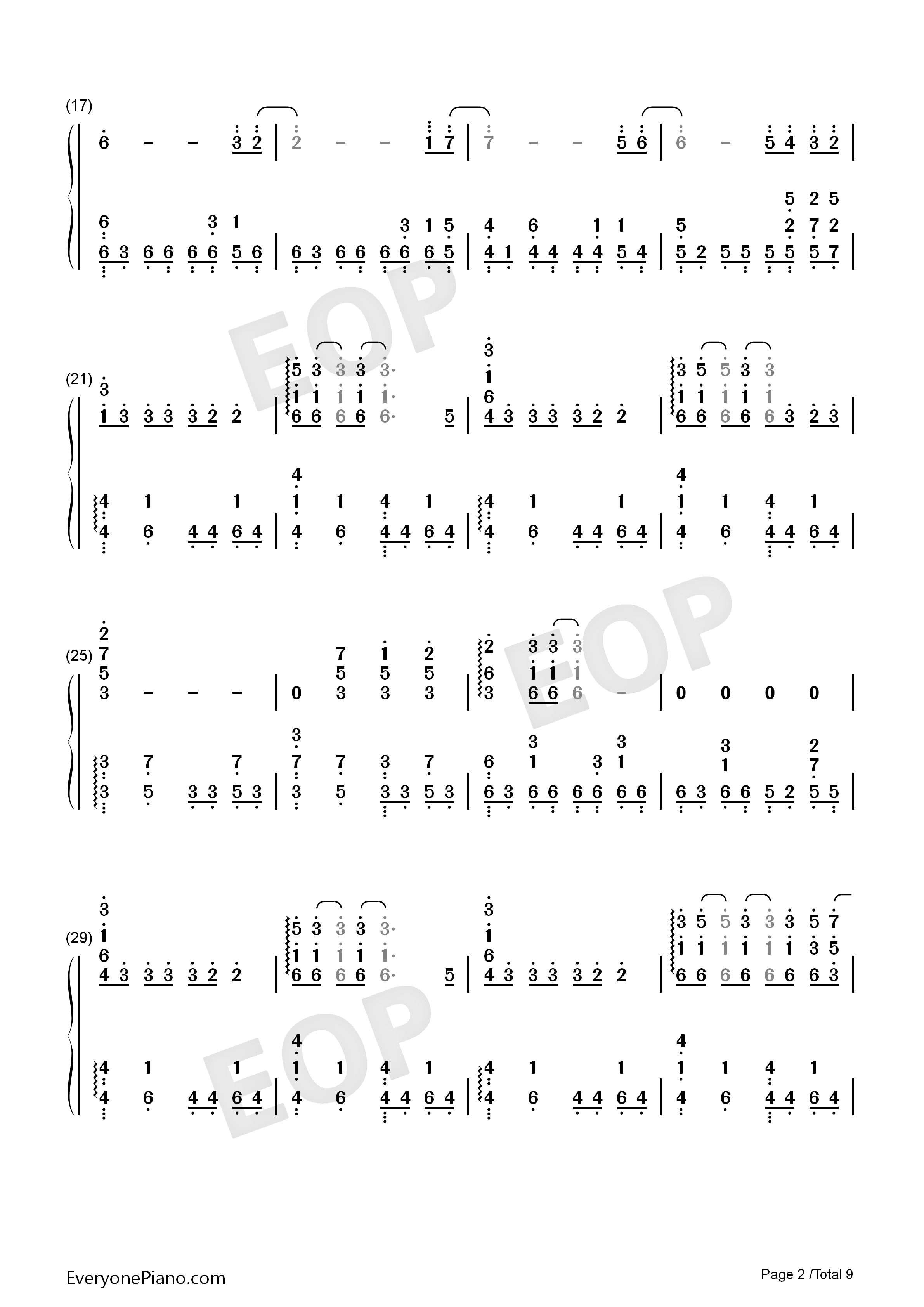 绯色之空钢琴简谱_川田麻美演唱