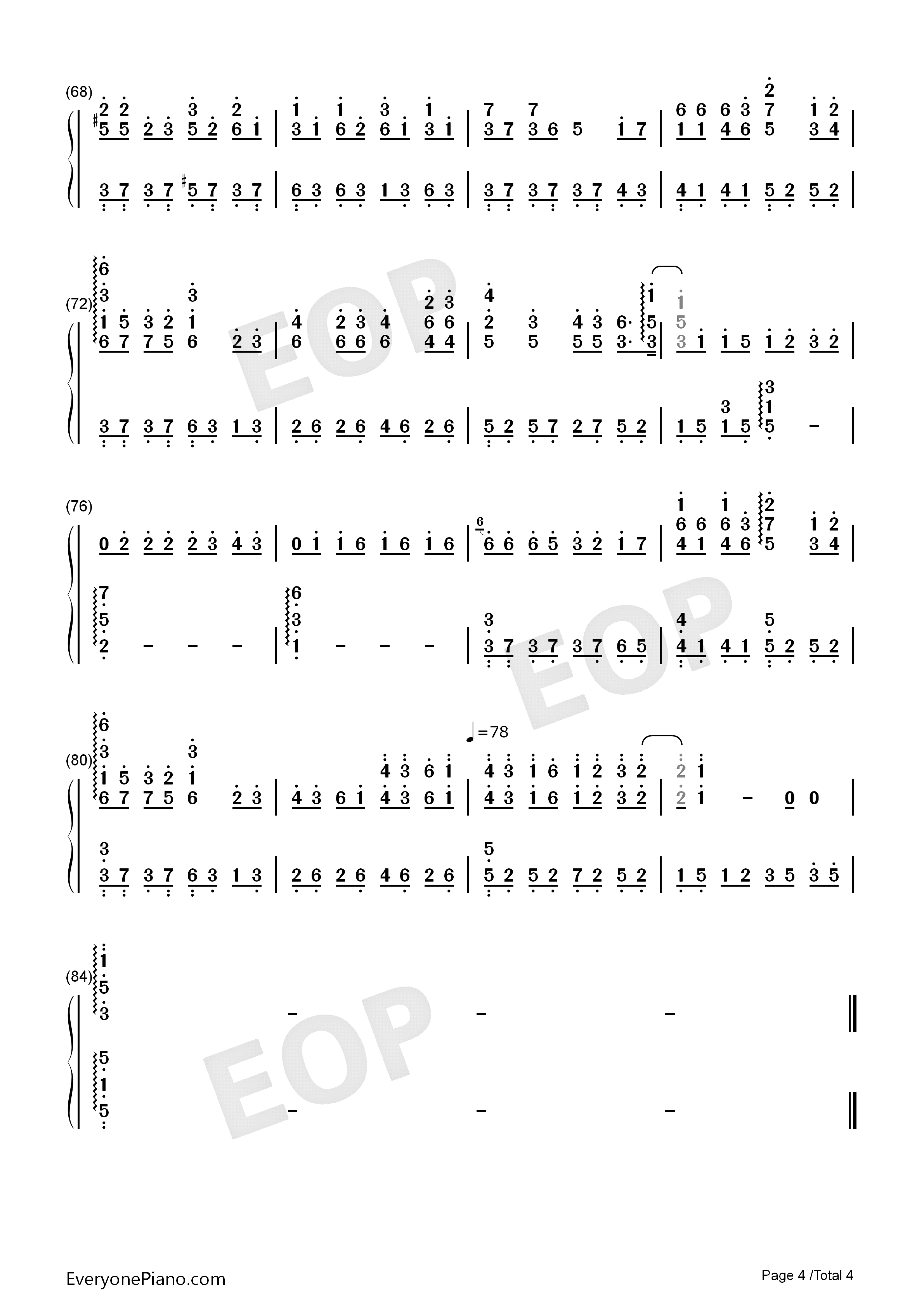 素颜钢琴简谱_许嵩演唱