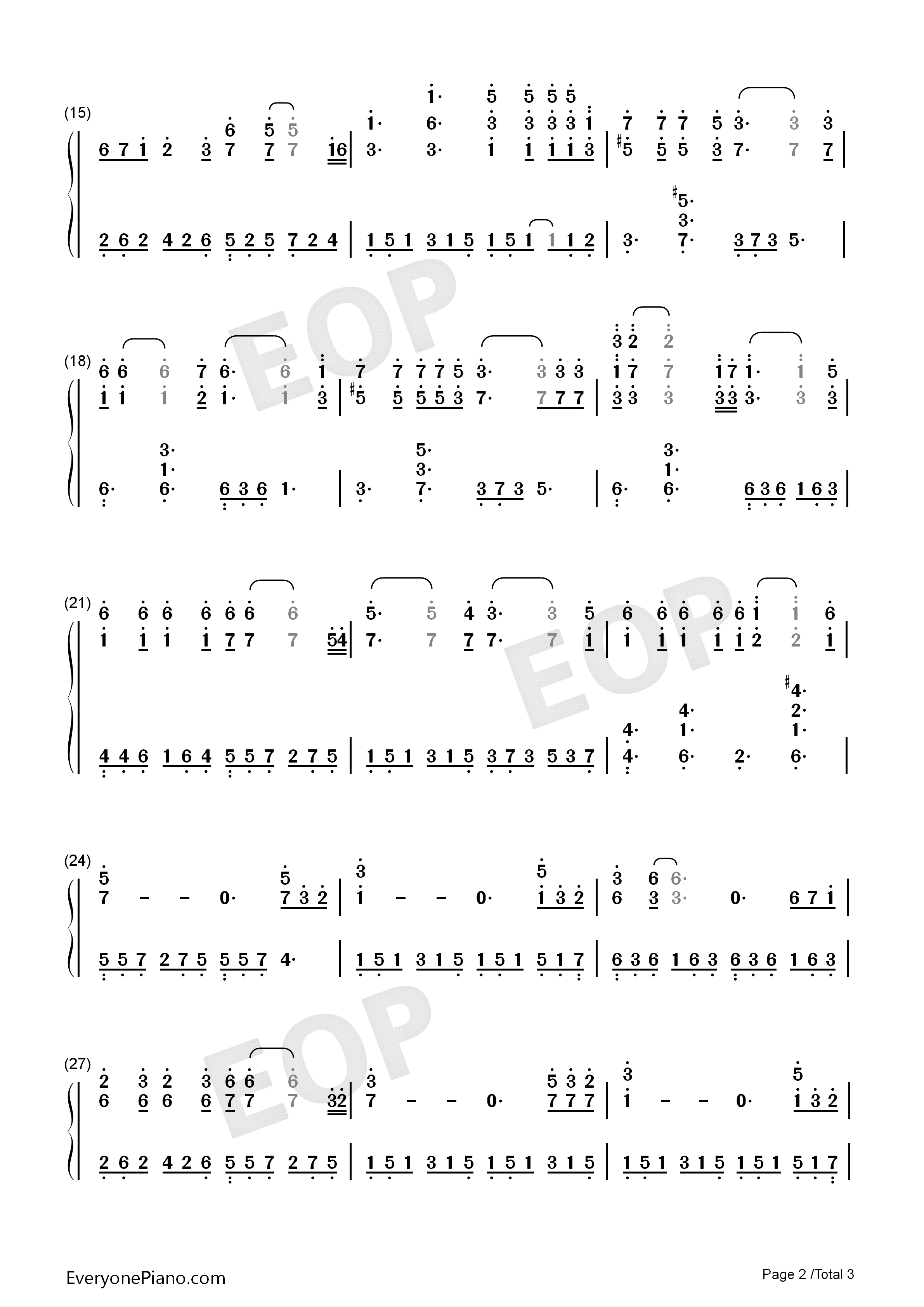 亲密爱人钢琴简谱_梅艳芳演唱