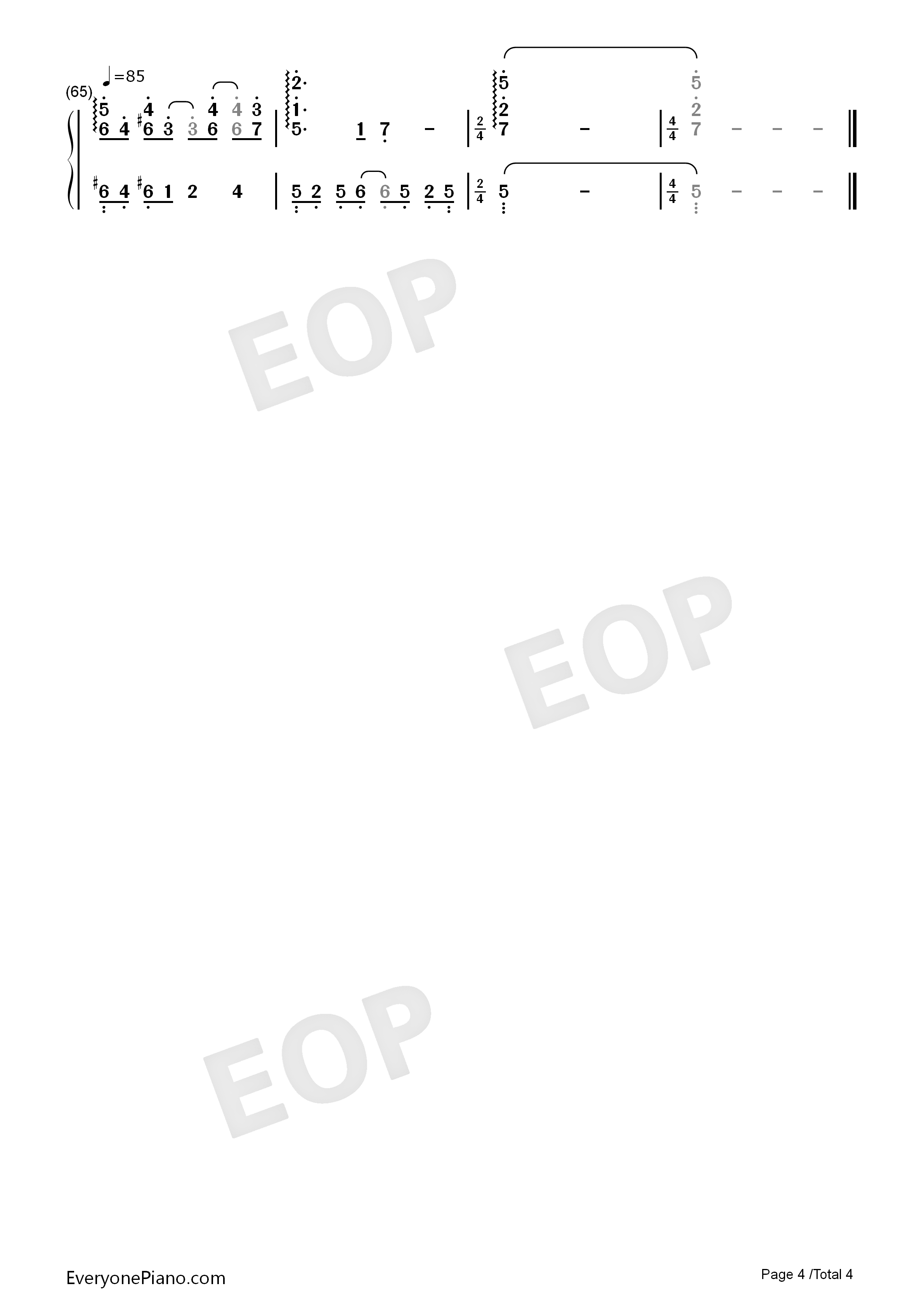 烟火的季节钢琴简谱_F4演唱