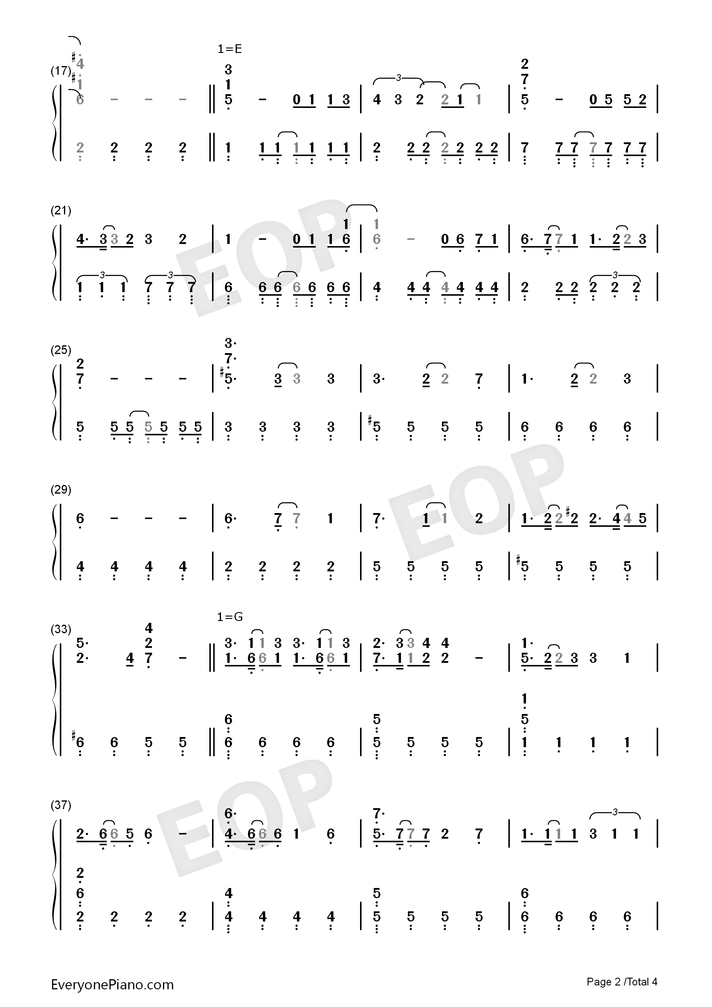 Rhythm_Emotion钢琴简谱_Two_Mix演唱