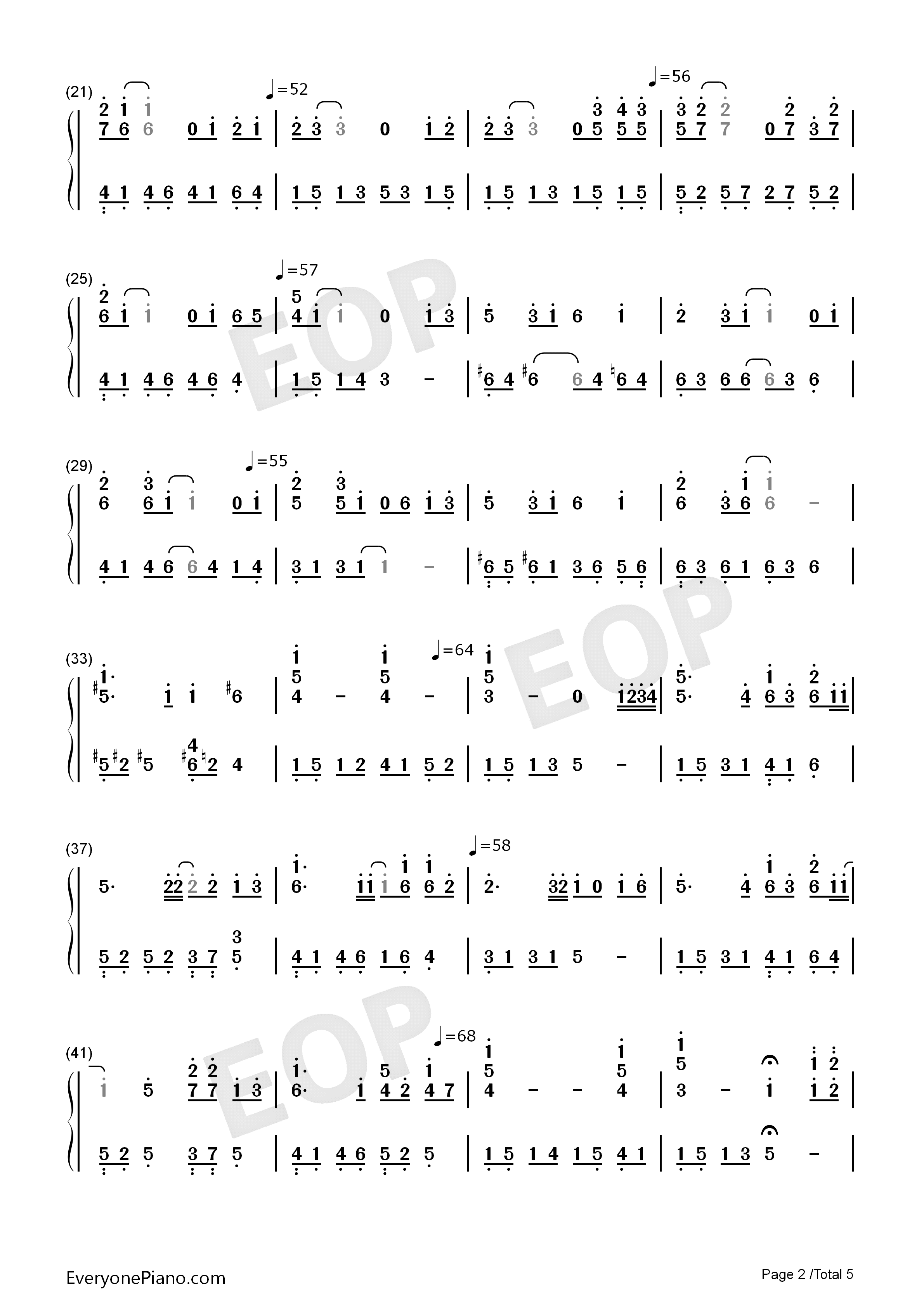 青空钢琴简谱_lia演唱