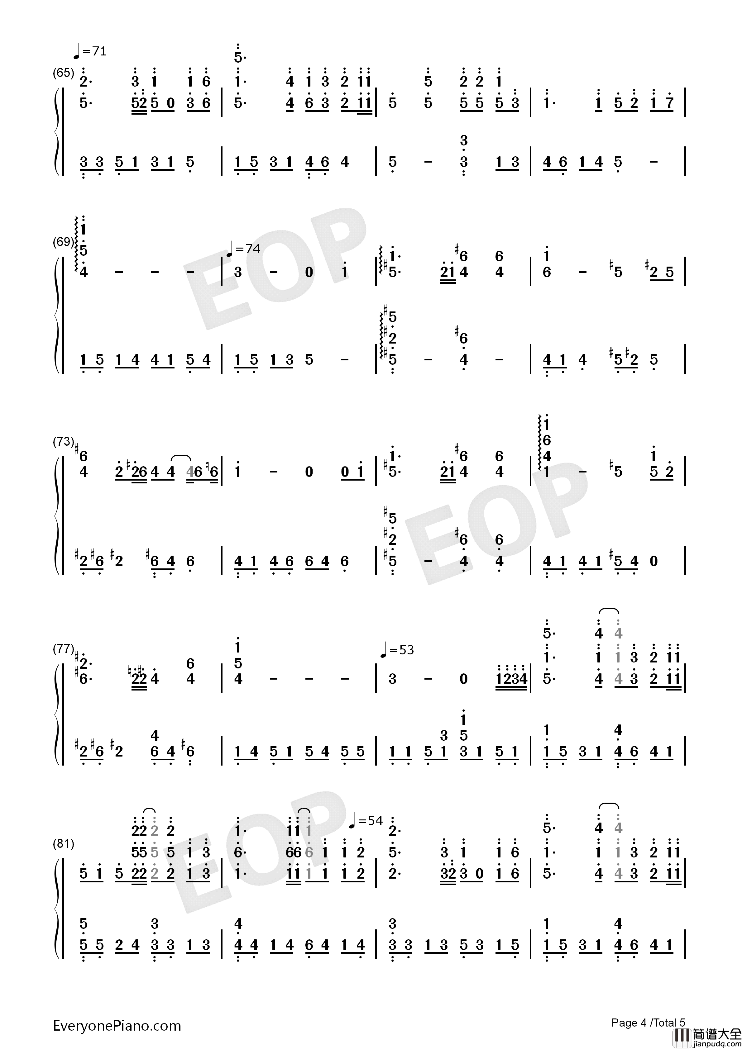 青空钢琴简谱_lia演唱