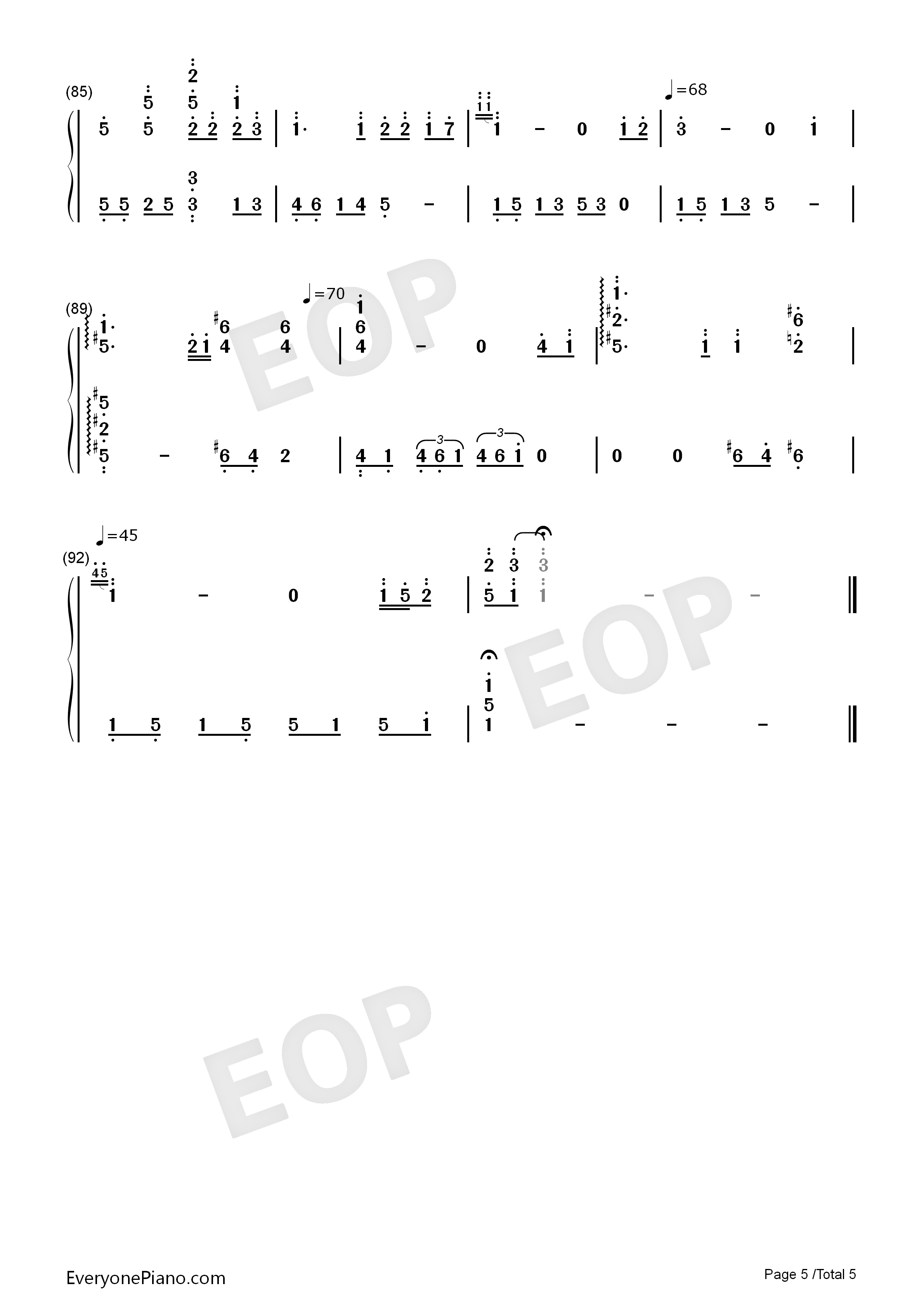 青空钢琴简谱_lia演唱