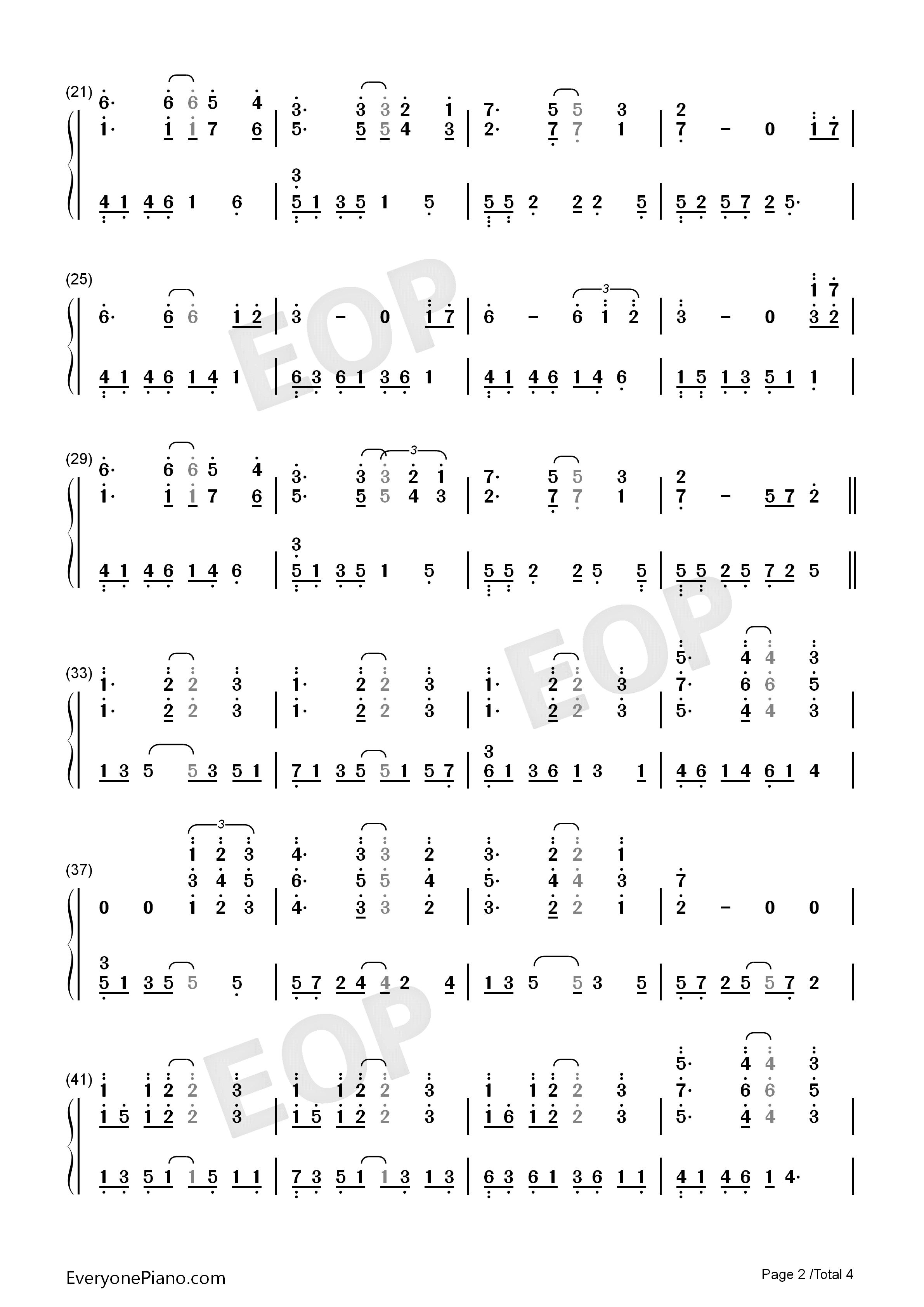 Through_the_Arbor钢琴简谱_Kevin_Kern__凯文科恩演唱