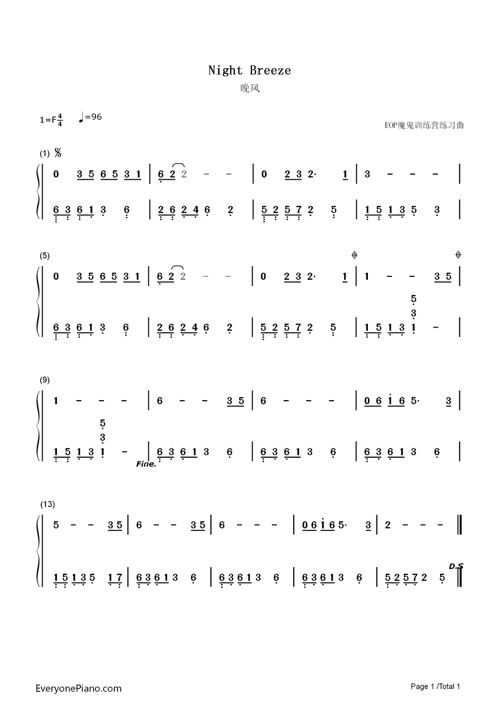 晚风钢琴简谱_伍佰演唱